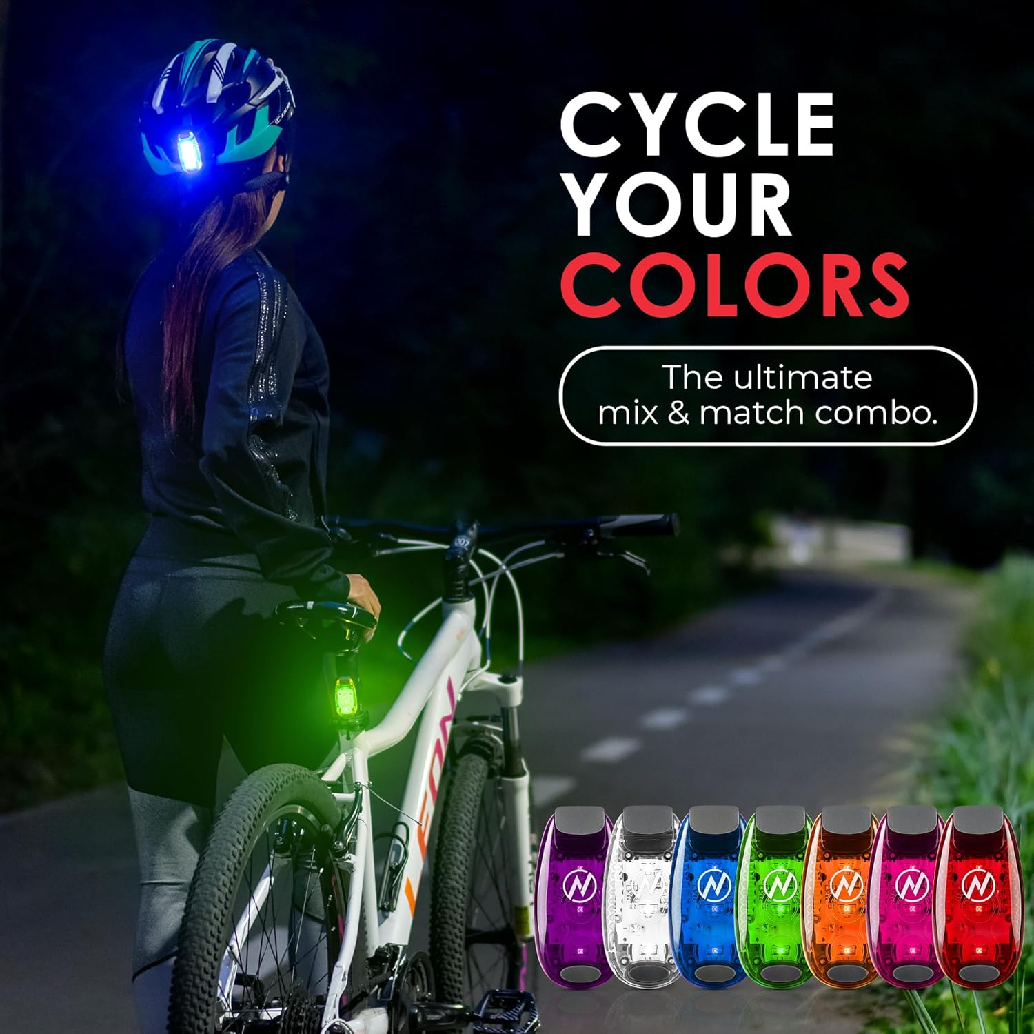 Luz LED de seguridad (2unidades) + Bonos gratis  Clip de luces de luz estroboscópica corriente para corredores, Perros, bicicleta, caminata los