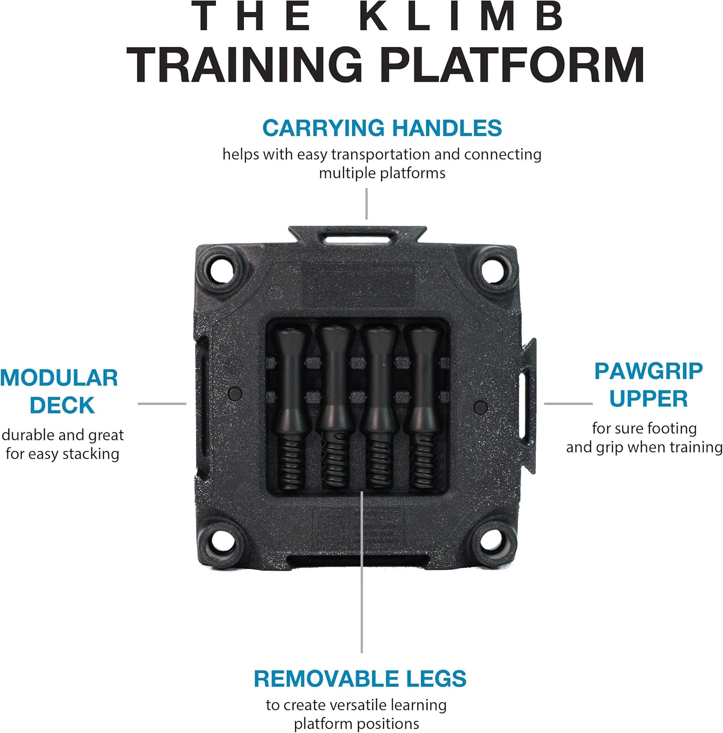 Blue-9 Pet Products KLIMB – Plataforma de entrenamiento para perros y sistema de agilidad, duradero y portátil para uso en interiores o exteriores,