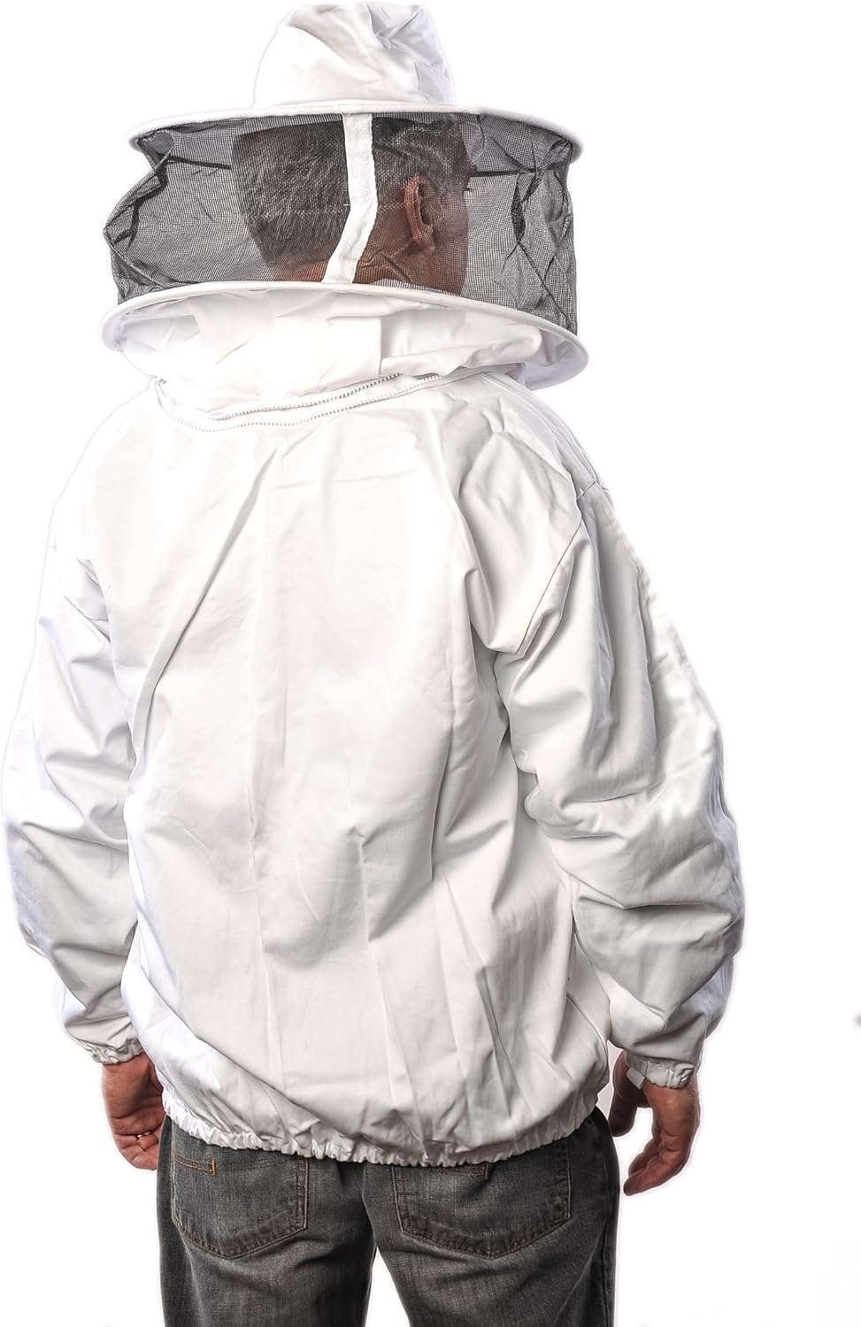 FOREST BEEKEEPING SUPPLY Chaqueta de algodón transpirable de alta calidad con velo redondo, chaqueta profesional de apicultor YKK con cremalleras de