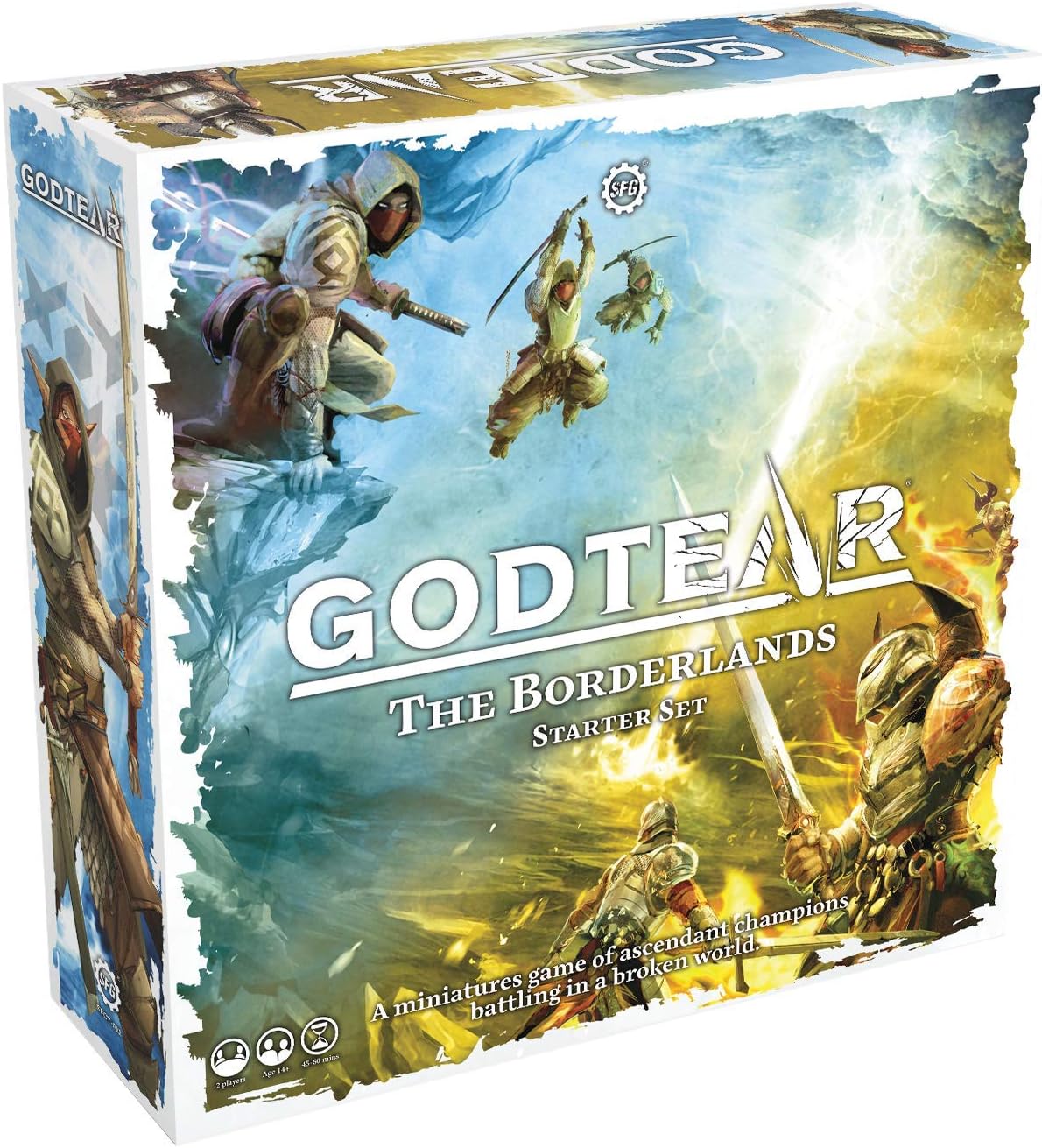 Godtear The Borderlands Starter Set Juego de mesa con 12 miniaturas detalladas, juego de combate de mesa (2 jugadores)