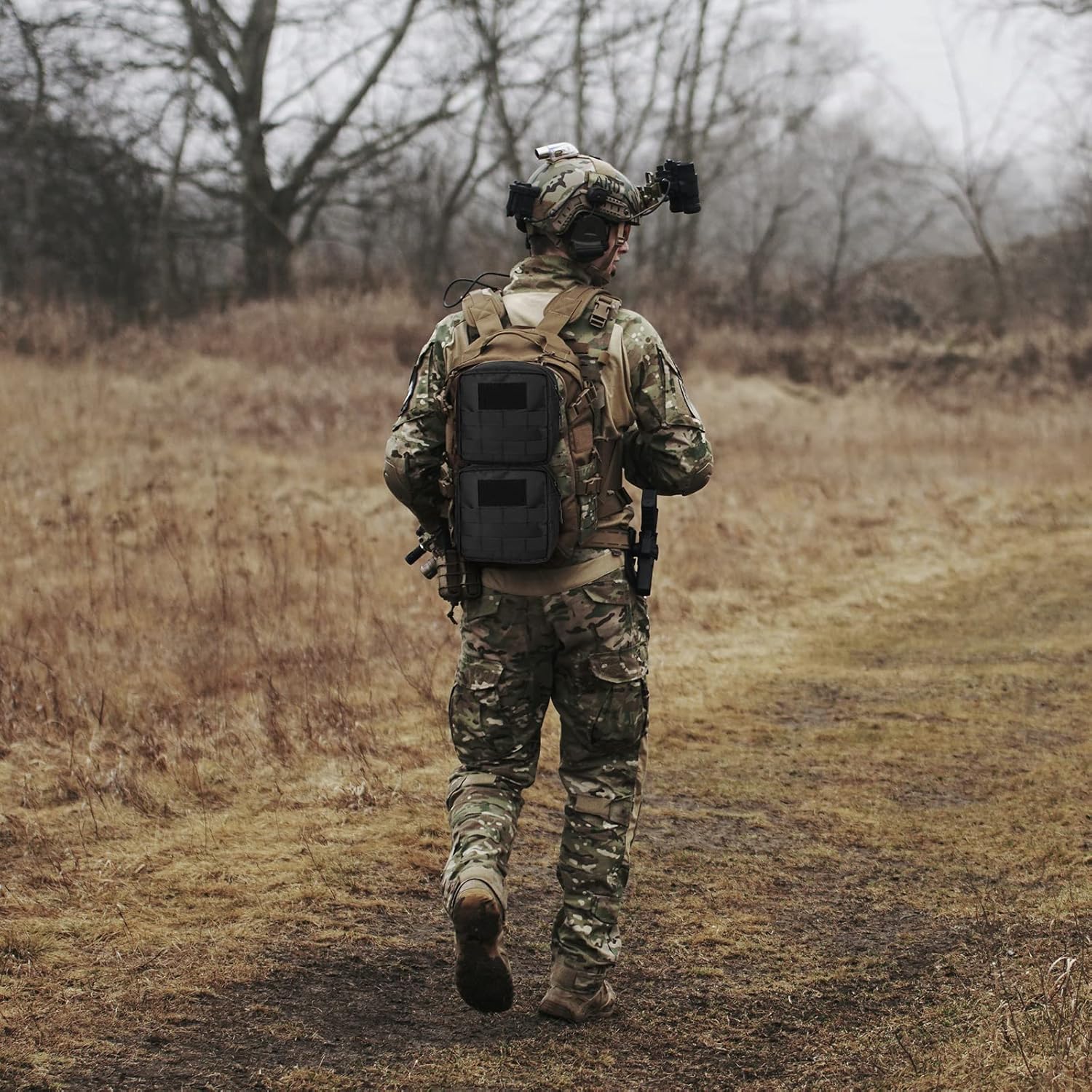 Xxerciz Molle Pouch Estuche de transporte de viaje para caminantes Razor Slim Electronic Muff EDC bolsa táctica con accesorios Molle