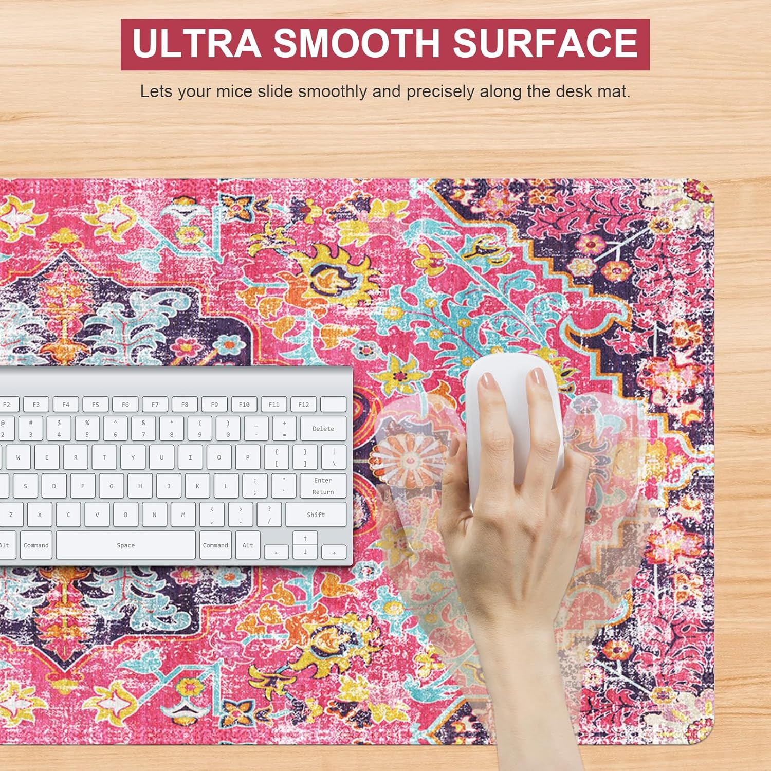 iLeadon Tapete de escritorio, alfombrilla grande para mouse para escritorio, alfombrilla de mouse XXL extendida con bordes cosidos, alfombrilla de