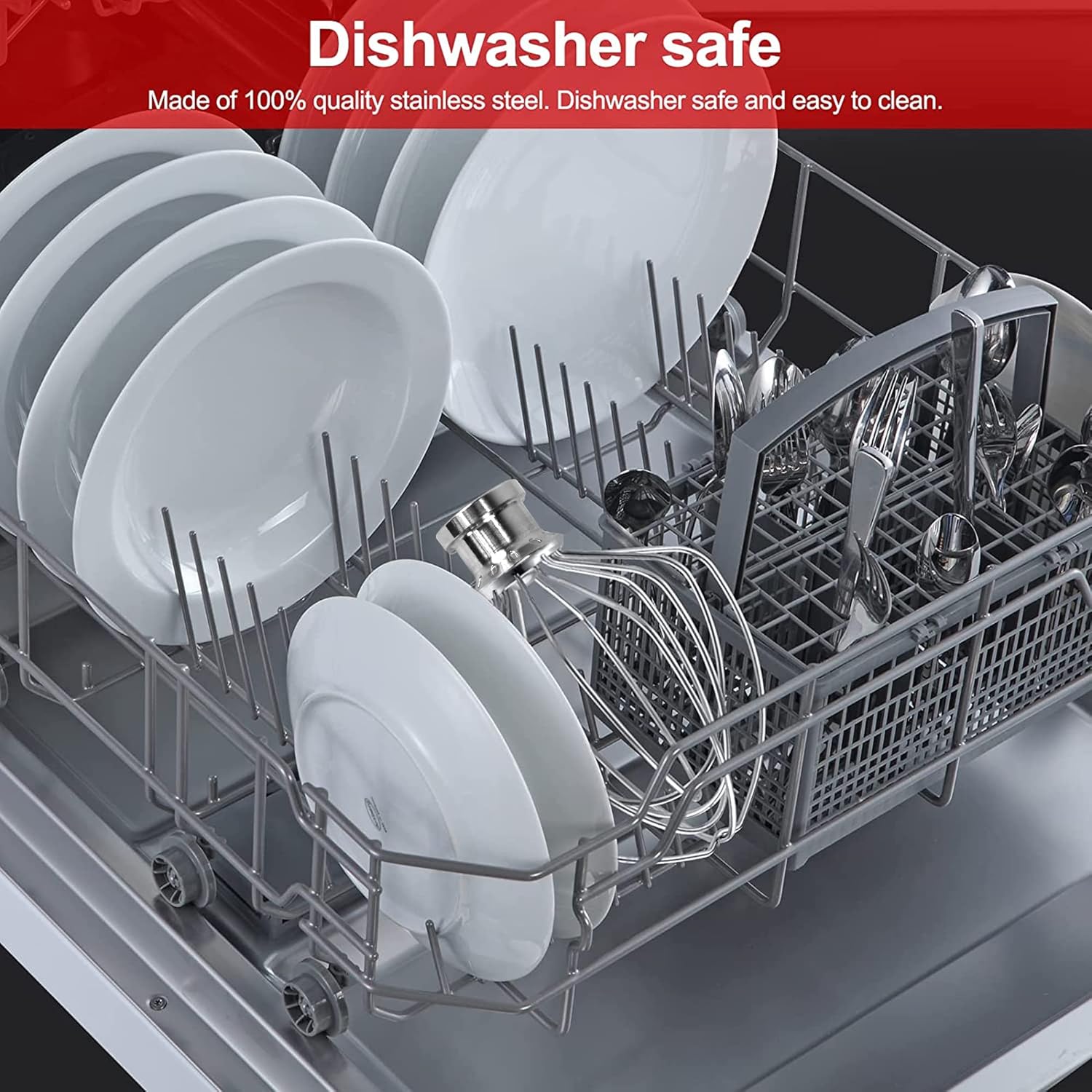 KitchenAid – Accesorio de alambre de acero inoxidable para batidoras de 5 a 6 cuartos de galón, reemplazo de batidor de alambre para K5AWW, batidor