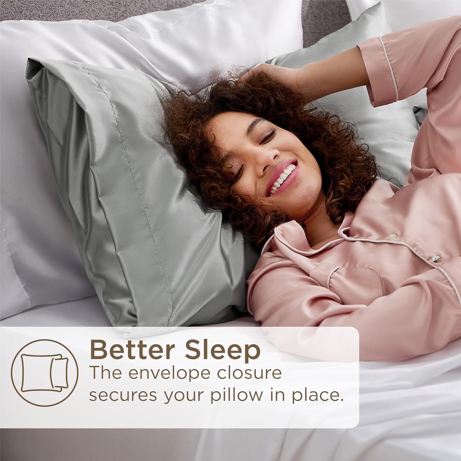 Bedsure – Juego de 2 fundas de almohada de satén