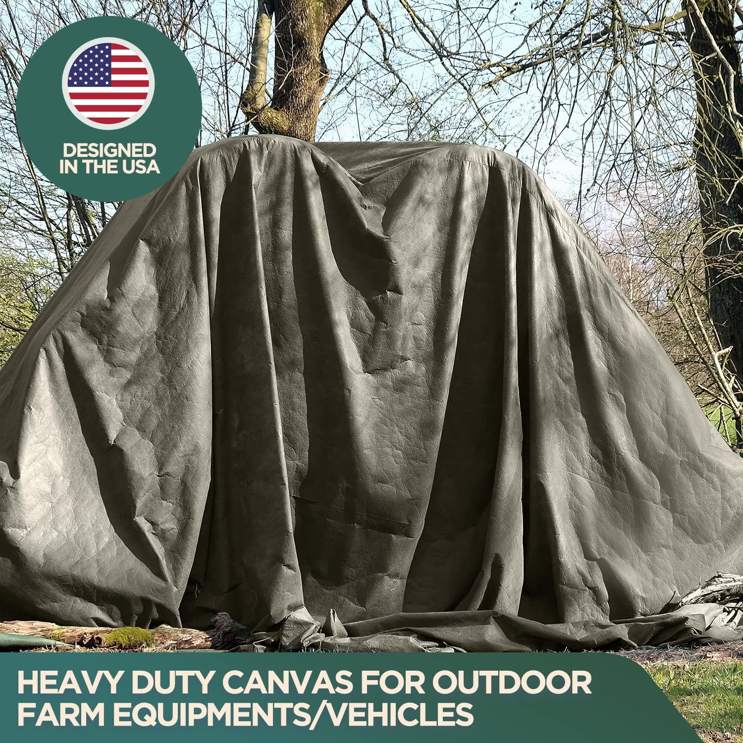CCS CHICAGO CANVAS & SUPPLY – Lona impermeable resistente, extraduradera, para varios usos, funda de lona de campamento con ojales inoxidables para