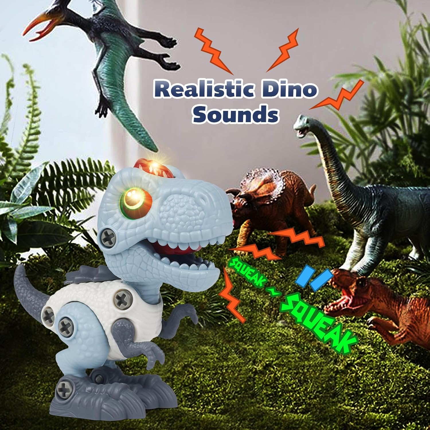 Juguetes de dinosaurio para niños de 3 a 5 años, juguetes de dinosaurio desmontables para niños de 5 a 7 años, juguetes para niños de construcción