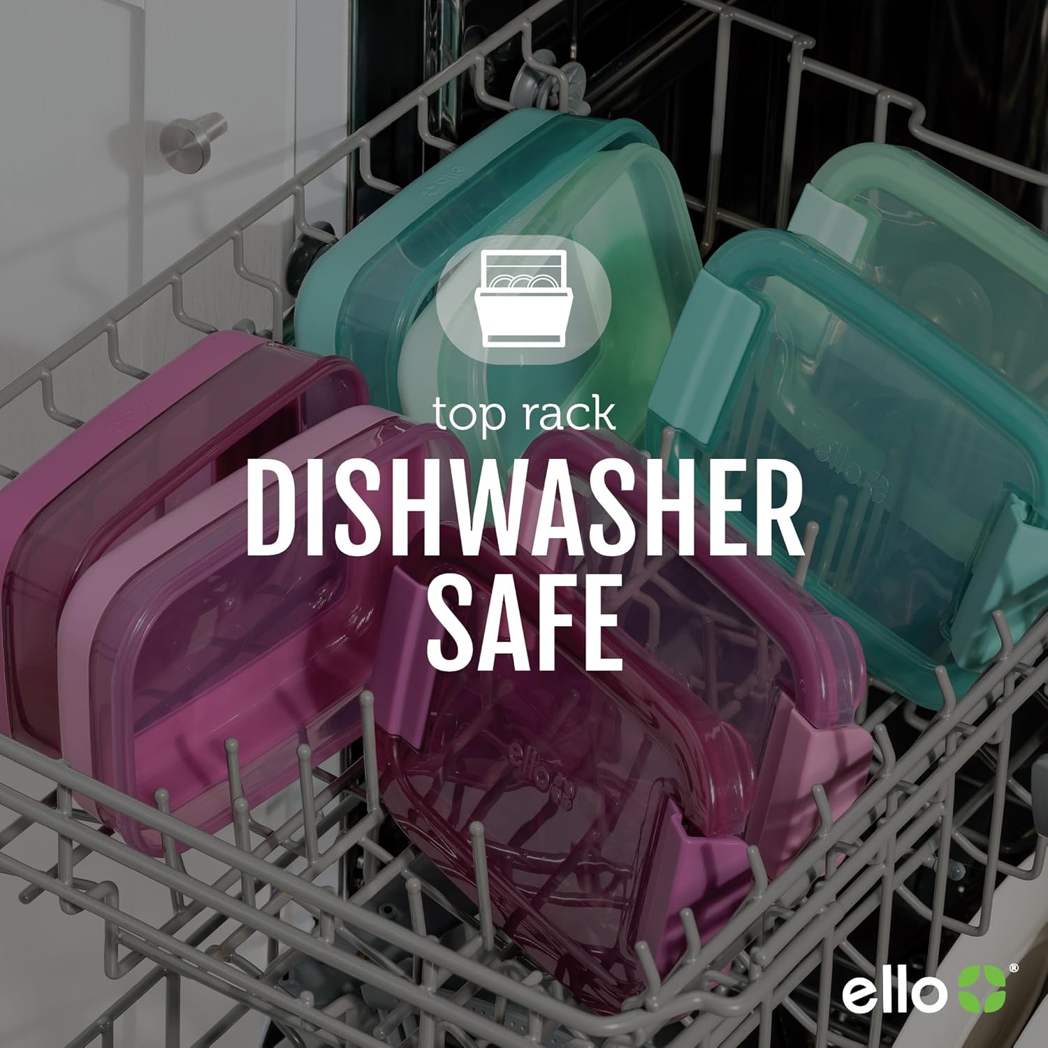 Ello 2-Pack Lunch Stack Plastic Food Storage Container Bento Box with Airtight