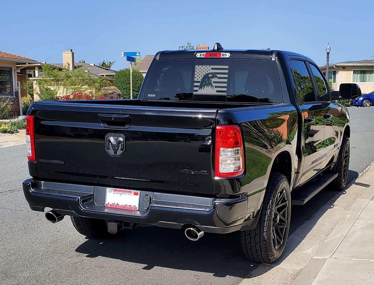 Adhesivos para ventana trasera central (águila), calcomanías de bandera estadounidense, calcomanías para ventana trasera deslizante para Ford F150