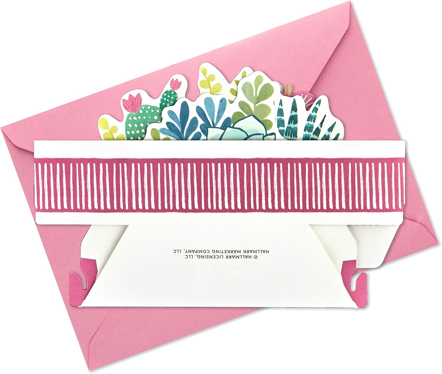 Hallmark Tarjeta de cumpleaños desplegable para mamá (suculentas y flores que se pueden exhibir) (paquete de 2)