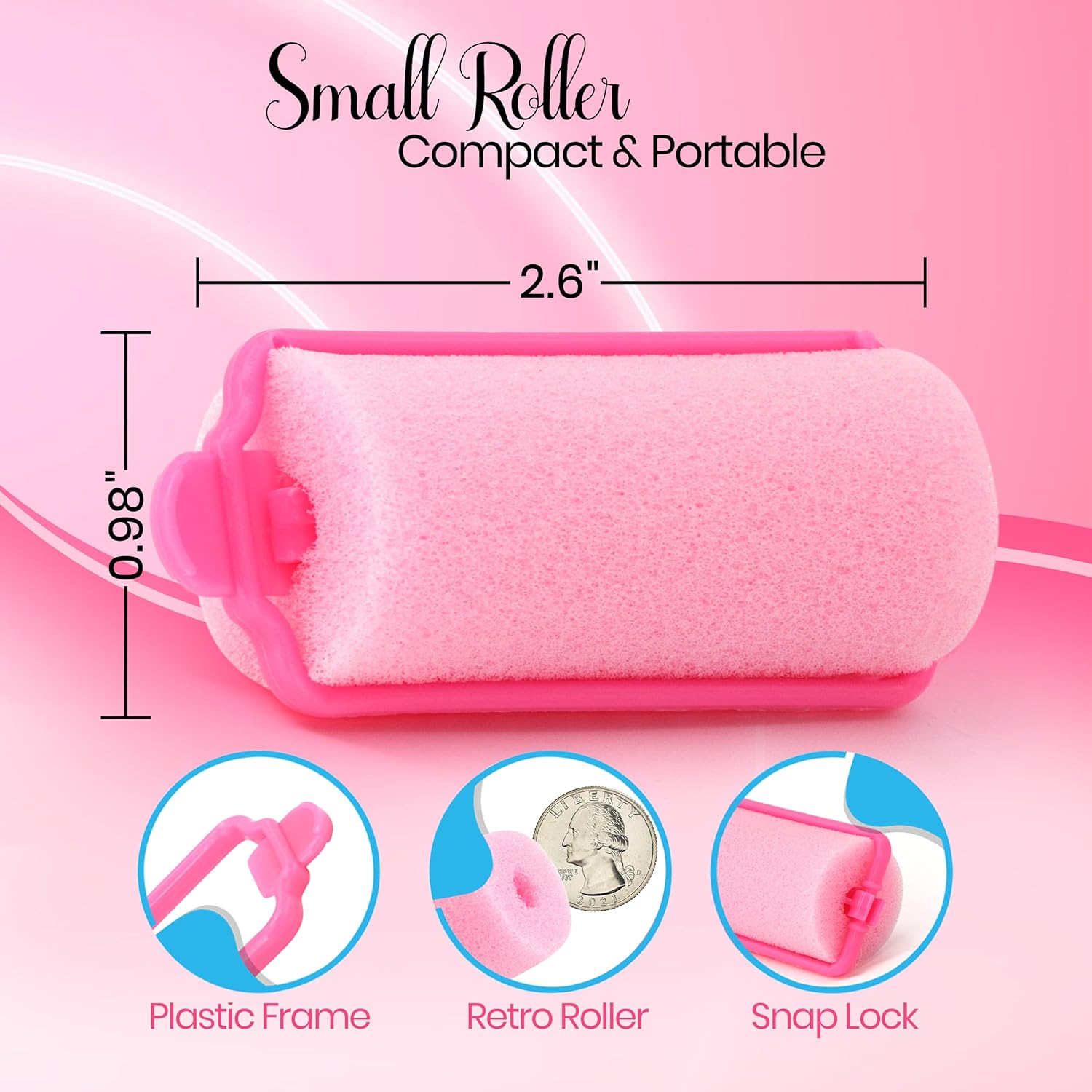 Juego de rodillos de espuma para el cabello, rizadores de cabello sin calor para dormir, autofastecedores, rizadores de ondas suaves para cabello