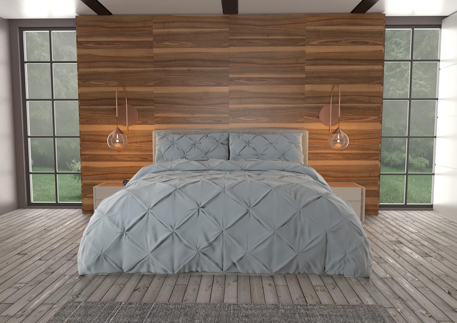 Nestl Bedding – Juego de 3 piezas de edredón de microfibra con fundas de almohada