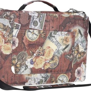 Shulaner Estuche para lápices de colores con cierre de cremallera, gran capacidad, estilo retro, con patrón de elementos, bolsa impermeable de tela Shulaner Estuche para lápices de colores con cierre de cremallera, gran capacidad, estilo retro, con patrón de elementos, bolsa impermeable de tela