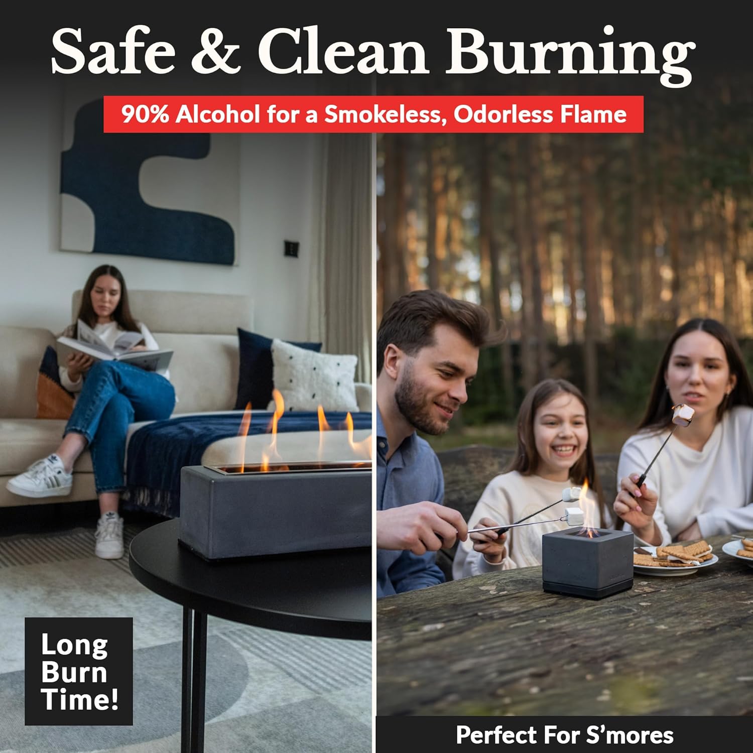 Combustible de bioetanol para chimenea, 12 x 1 litro, combustible de bioetanol, combustible de bioetanol para fogata de mesa y chimeneas de etanol,