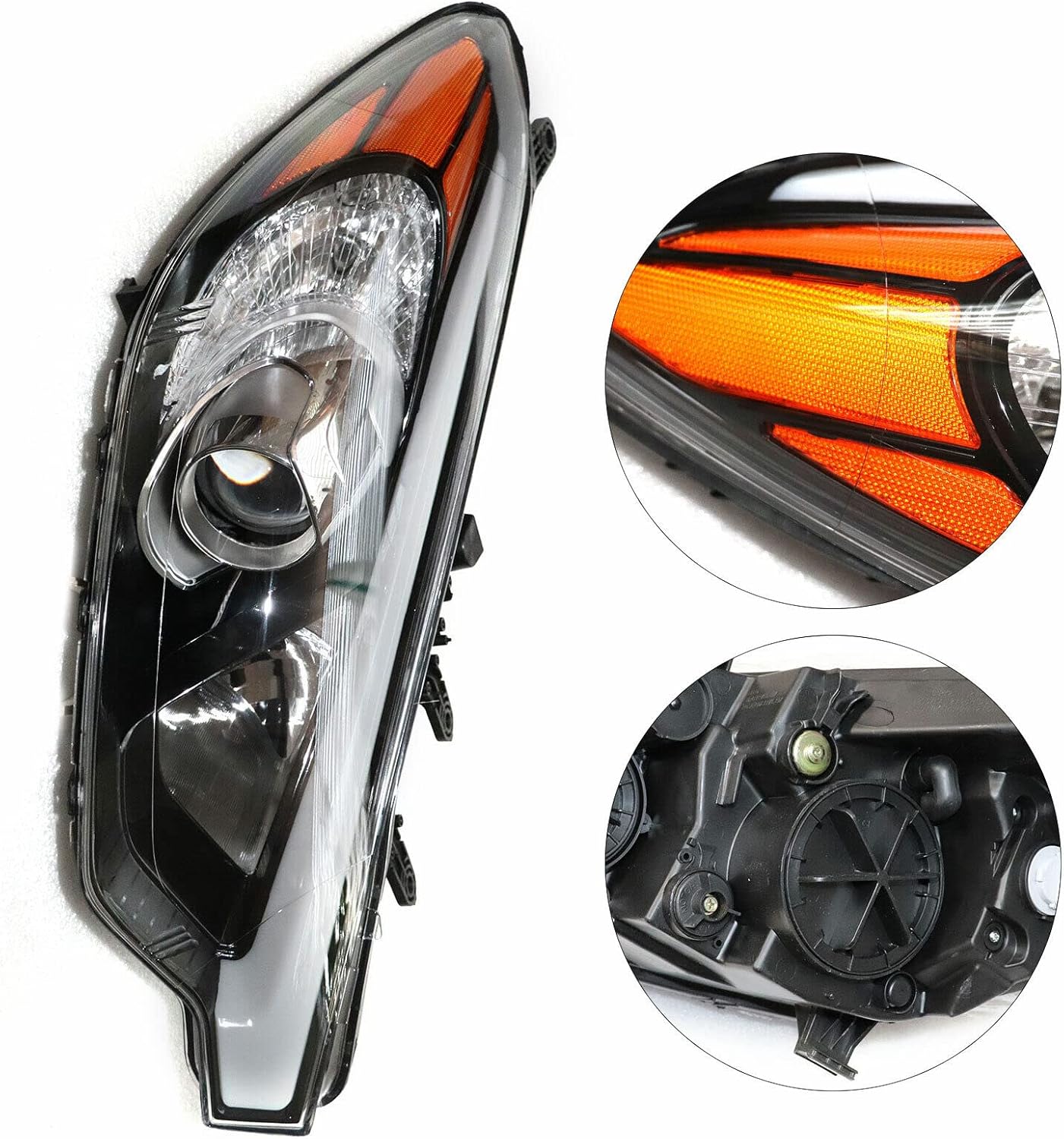Faros delanteros halógenos, lado derecho del acompañante, repuesto para KIA Forte y KIA Forte Koup y KIA Forte5 2014-2016, 92102A7200 KI2503170