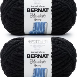 Bernat Manta de hilo acrílico de chenil extra grueso, paquete de 2 Bernat Manta de hilo acrílico de chenil extra grueso, paquete de 2