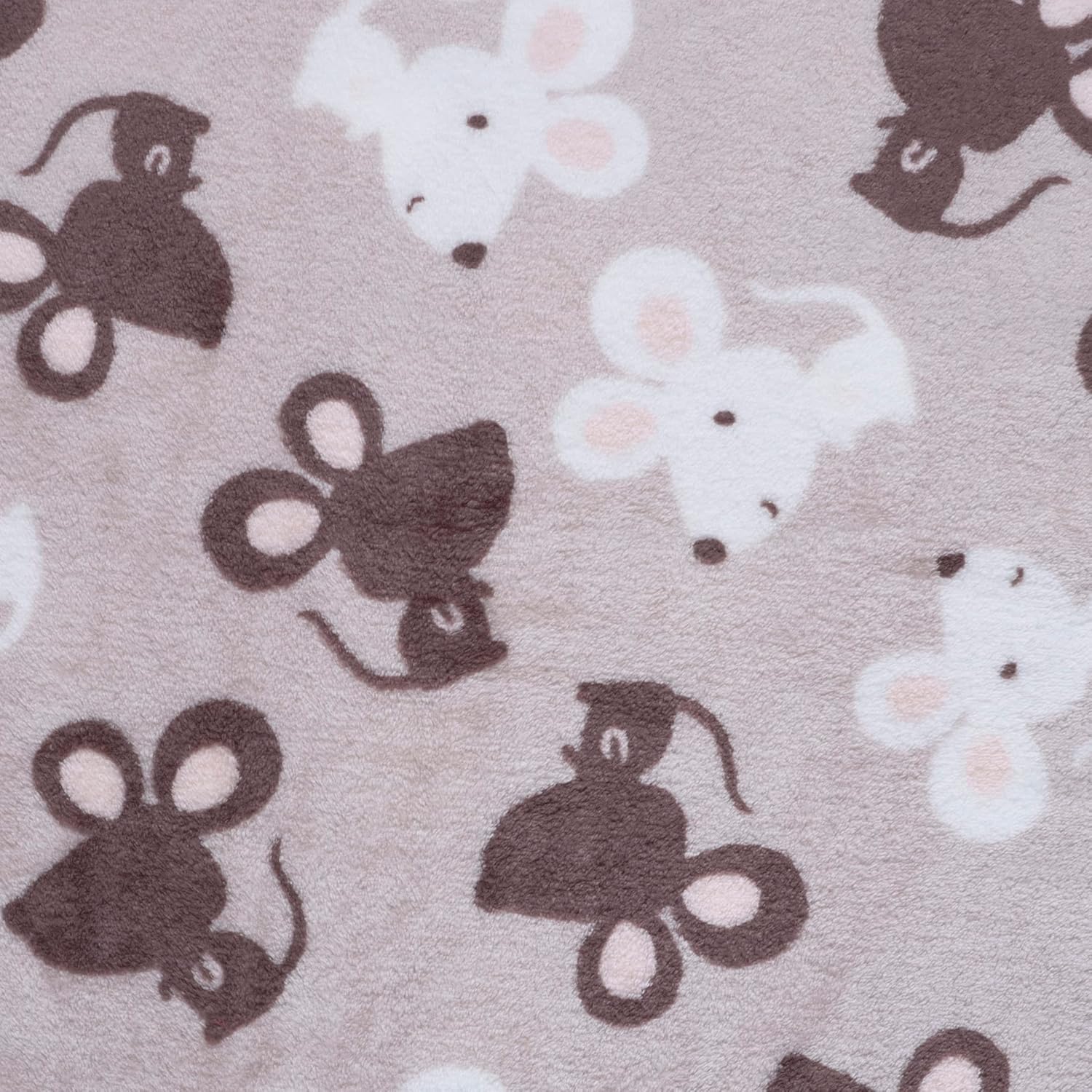 Mook Fabrics Ratón de franela polar de 2 caras KC 4014, corte gris por yarda