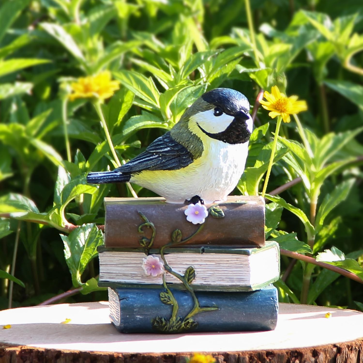 Estatua de pájaro para decoración de jardín, esculturas y estatuas de jardín, figura de pájaro de animales para interiores y exteriores, patio,