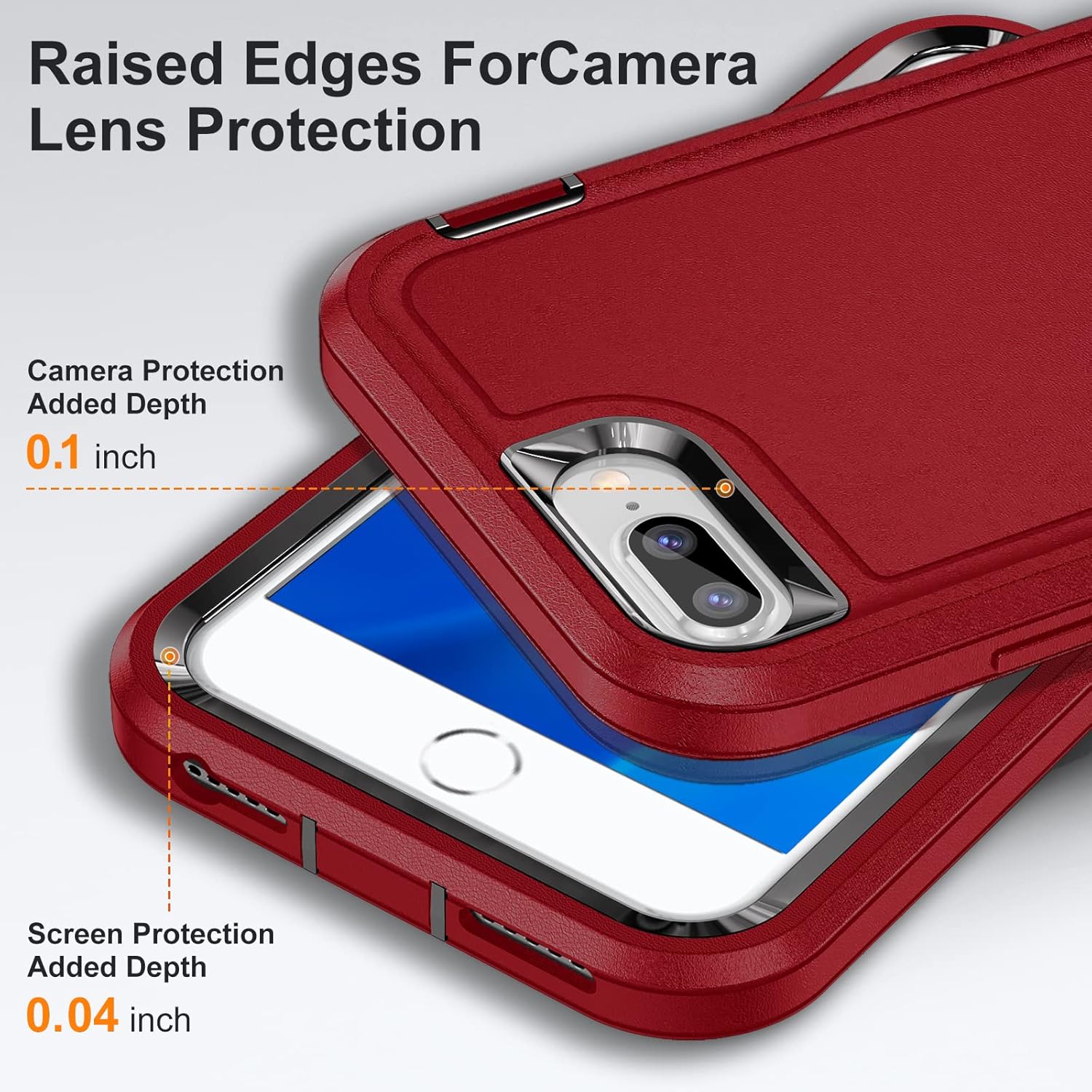 IDweel Funda para iPhone 8 Plus, funda para iPhone 7 Plus6S Plus6 Plus con soporte integrado, protección de alta resistencia a prueba de golpes,