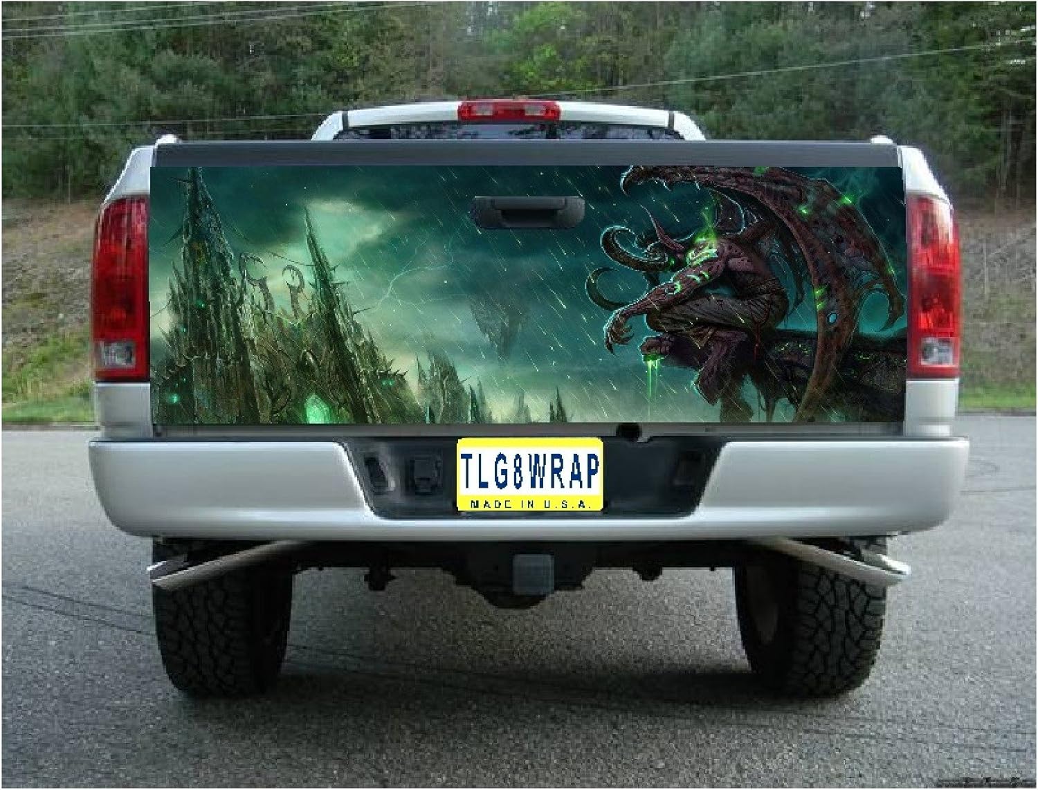 GRAPHIX EXPRESS Calcomanía para puerta trasera de camioneta (T27 Devil Demon), calcomanías para puerta trasera para camionetas, calcomanías gráficas