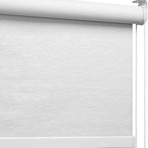 Boolegon Persianas enrollables opacas, persianas enrollables para ventana con tela jacquard a rayas de estilo lujoso, protección UV, persianas Boolegon Persianas enrollables opacas, persianas enrollables para ventana con tela jacquard a rayas de estilo lujoso, protección UV, persianas