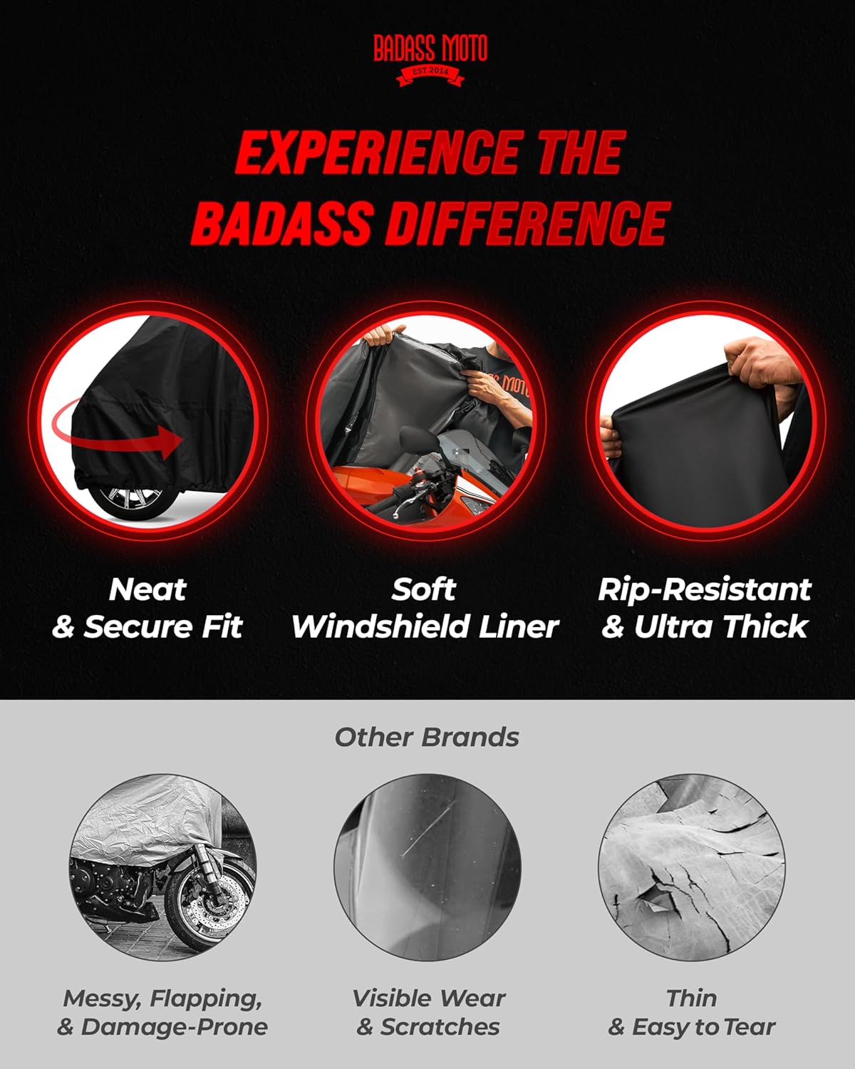 Ultimate – Funda grande para motocicleta, impermeable, para exteriores, se ajusta a la carcasa superior. Para Honda Africa, V-Strom 1050 ADV, Super