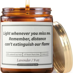 Light Whenever You Miss Me – Vela perfumada de lavanda hecha con 100% cera de soja regalos I Miss You para relaciones de larga distancia parejas, Light Whenever You Miss Me – Vela perfumada de lavanda hecha con 100% cera de soja regalos I Miss You para relaciones de larga distancia parejas,