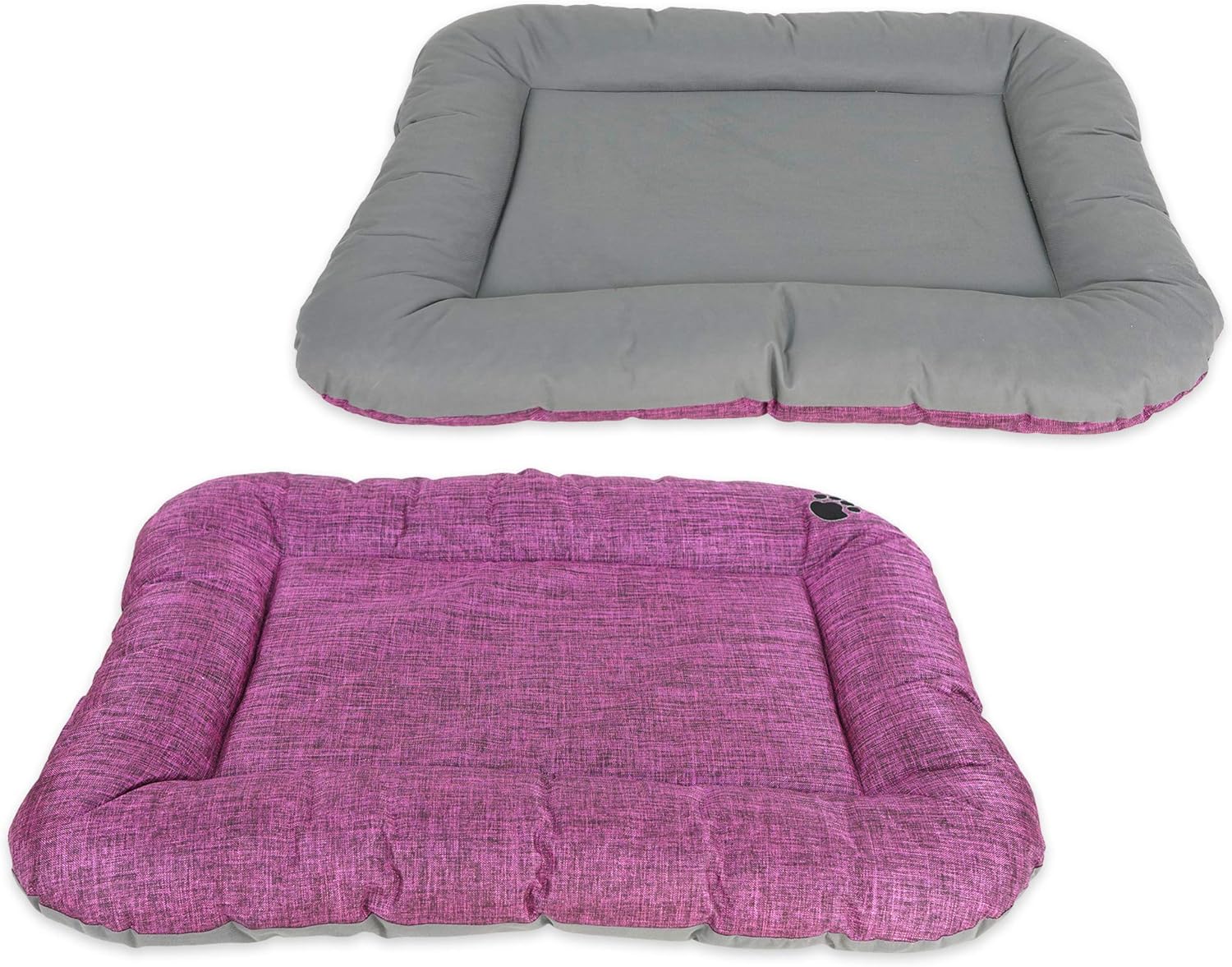 SUSSEXHOME Pets – Almohada impermeable para perros medianos, 33.5 x 26.4 x 3.95 pulgadas, resistente a desgarros, lavable, color morado