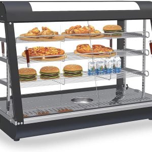 Lumelay Calentadores de pizza de 3 niveles para encimera, pantalla de 35 pulgadas, calentador de hamburguesas de pastelería comercial con Lumelay Calentadores de pizza de 3 niveles para encimera, pantalla de 35 pulgadas, calentador de hamburguesas de pastelería comercial con