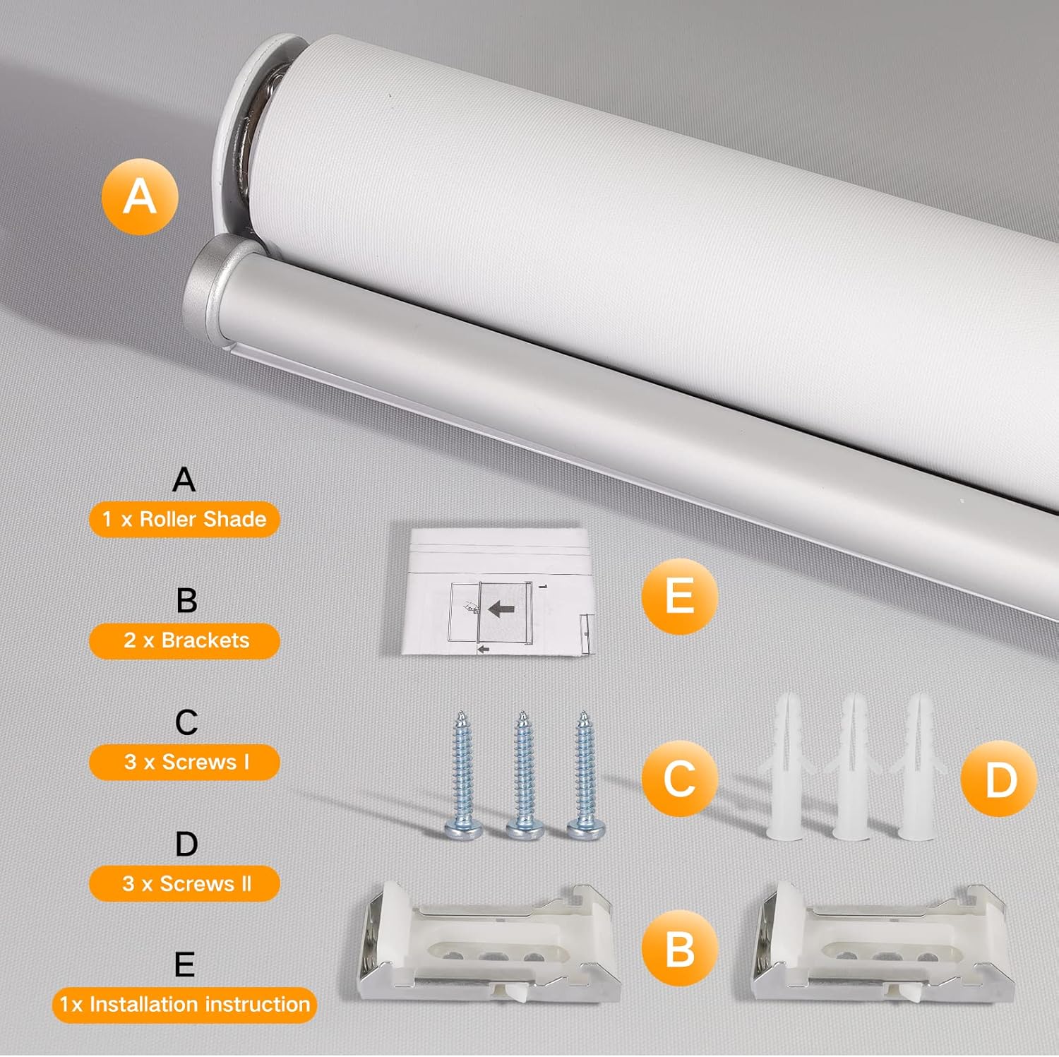 Persianas 100% opacas para ventanas, sin cordón, con aislamiento térmico, tela de protección UV. Persianas enrollables opacas totales para oficina y