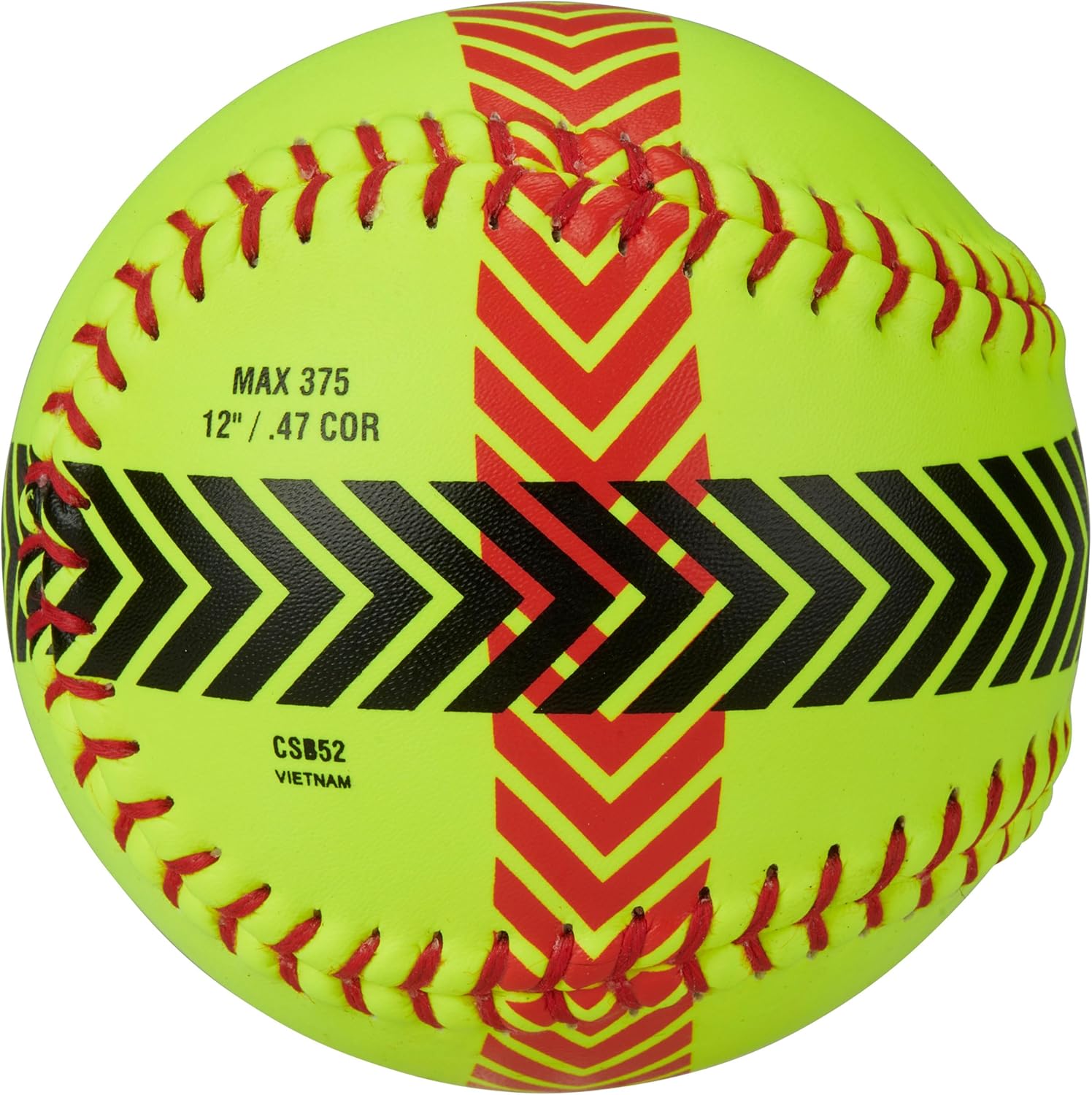 Champro Juego de softbol de entrenamiento a rayas (amarillo óptico, 12 pulgadas)