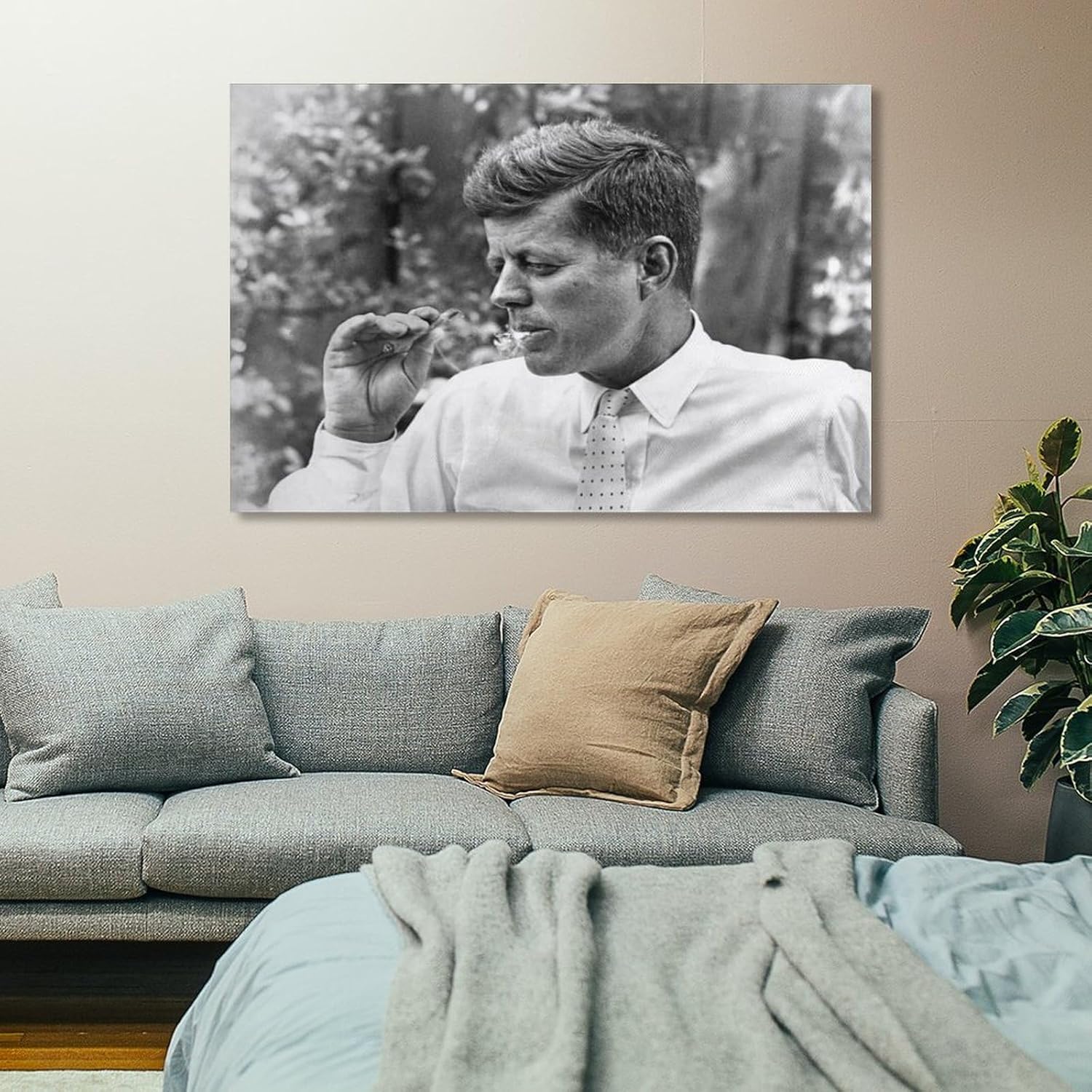 John F Kennedy JFK – Pósteres presidenciales para fumar marihuana en lienzo, pintura para decoración de pared, obra de arte, arte para decoración