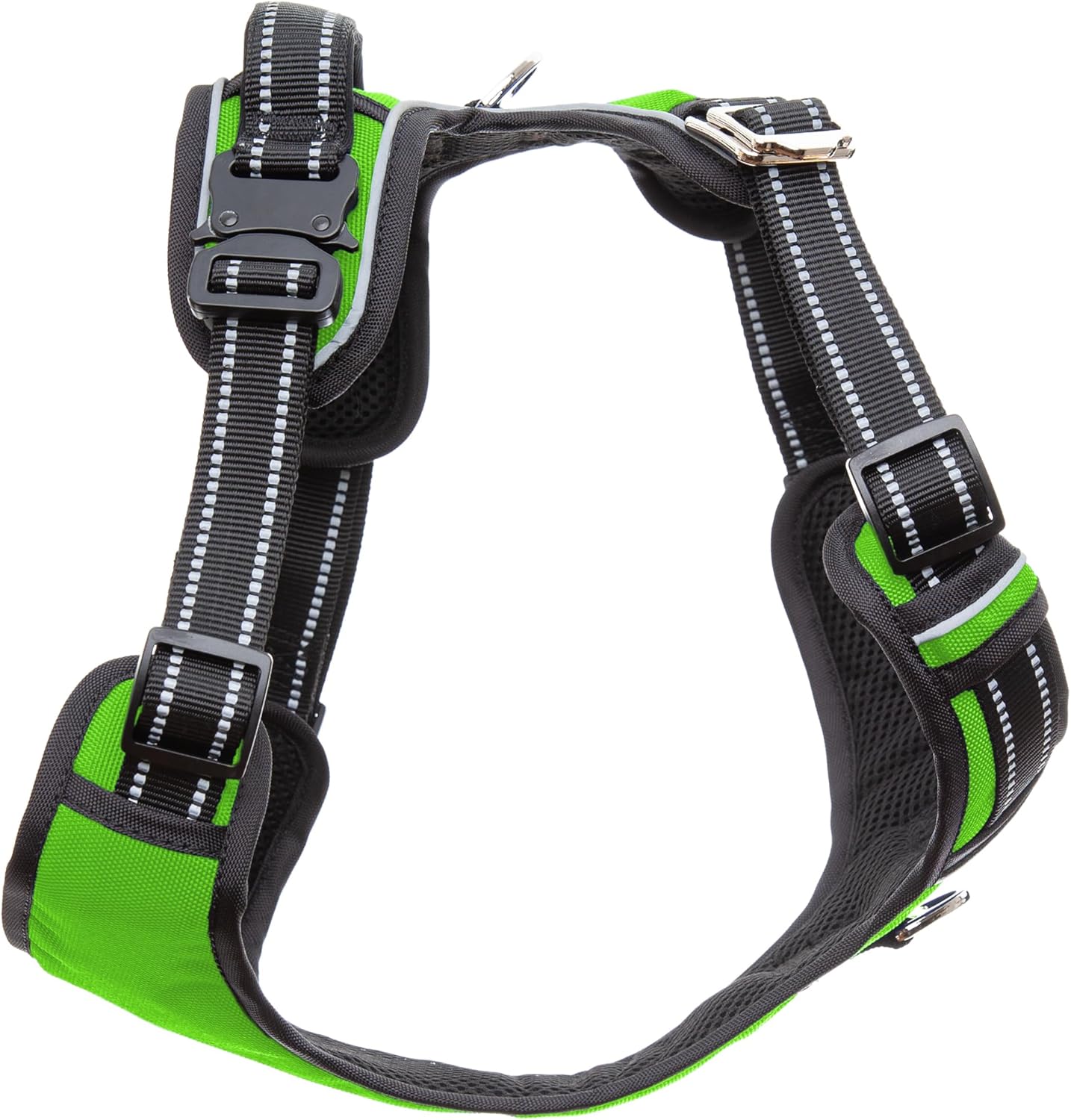 DogNerd Chalecoarnés de cobertura completa ajustable de alta calidad para perros grandes (50-90 libras) – Clips de metal, mango acolchado, 2 clips