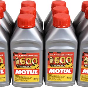 Motul MTL100949 8068HL RBF 600 Aceite de línea de fábrica Dot-4 100 % Sintético de Freno de Carrera – 500, 300 ml, 10 onzas líquidas, 12 botellas, 12 Motul MTL100949 8068HL RBF 600 Aceite de línea de fábrica Dot-4 100 % Sintético de Freno de Carrera – 500, 300 ml, 10 onzas líquidas, 12 botellas, 12