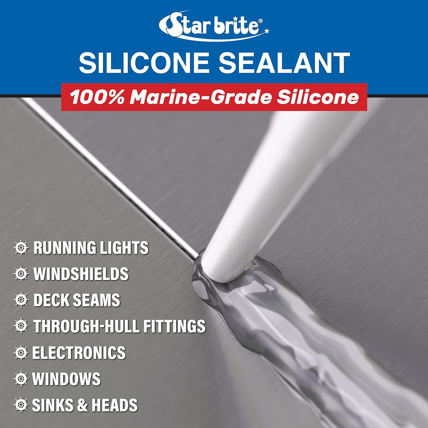 STAR BRITE Sellador de Silicona Negro 10.3 OZ. (082123)