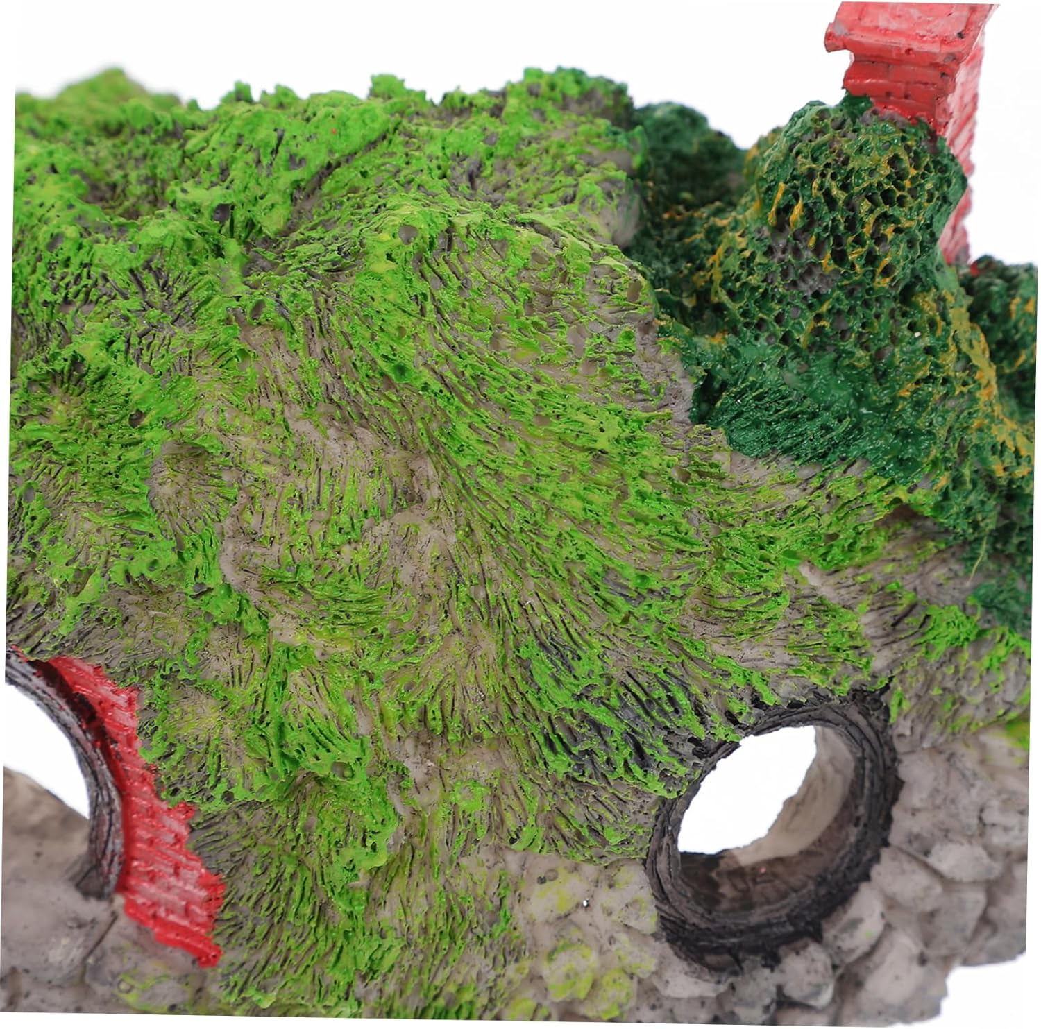 balacoo Decoración de acuario Hobbit House Resina Betta Escondite Cueva Rockery Accesorios de paisajismo Decoración Hobbit Decoración de pecera
