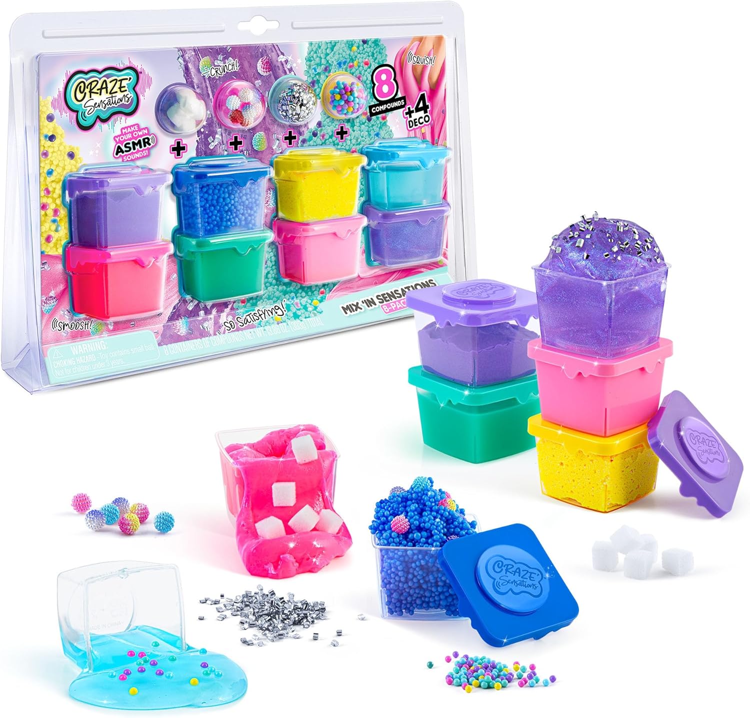 Canal Toys Craze’ Mix ‘in Sensations Multicolor paquete de 8 haz tus propios sonidos ASMR efectos y sensaciones impresionantes incluye 8 sensaciones