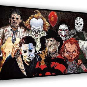 Pintura de terror grande por números para adultos, kits de pintura acrílica de Halloween para adultos por números sobre lienzo, 16 x 24 pulgadas, Pintura de terror grande por números para adultos, kits de pintura acrílica de Halloween para adultos por números sobre lienzo, 16 x 24 pulgadas,