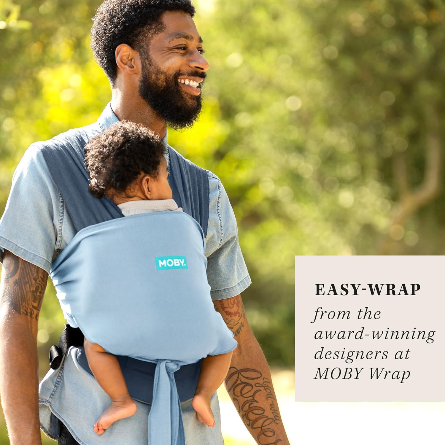 Moby Portabebés fácil de envolver  Portabebés y envoltura en uno para madres, padres y cuidadores  Diseñado para recién nacidos, bebés y niños