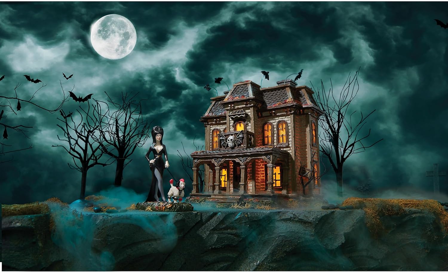 Department 56 Mistress of The Dark Village Elvira’s House – Edificio iluminado, 7.87 pulgadas, multicolor