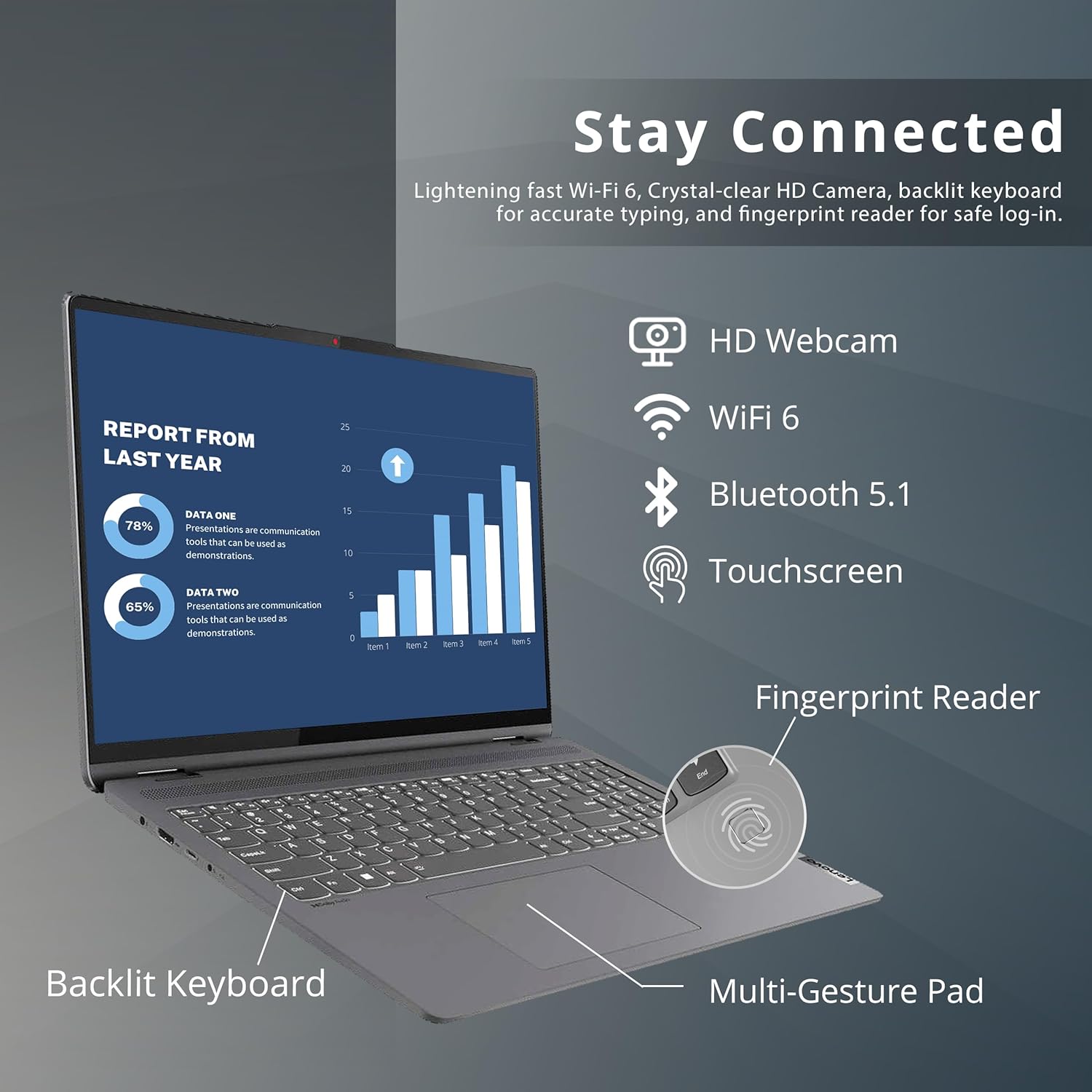 Lenovo IdeaPad Flex 5 – Laptop con pantalla táctil IPS 2 en 1 2.5K de 16 pulgadas, Intel Core i7-1255U, 16 GB de RAM, SSD de 1 TB, teclado
