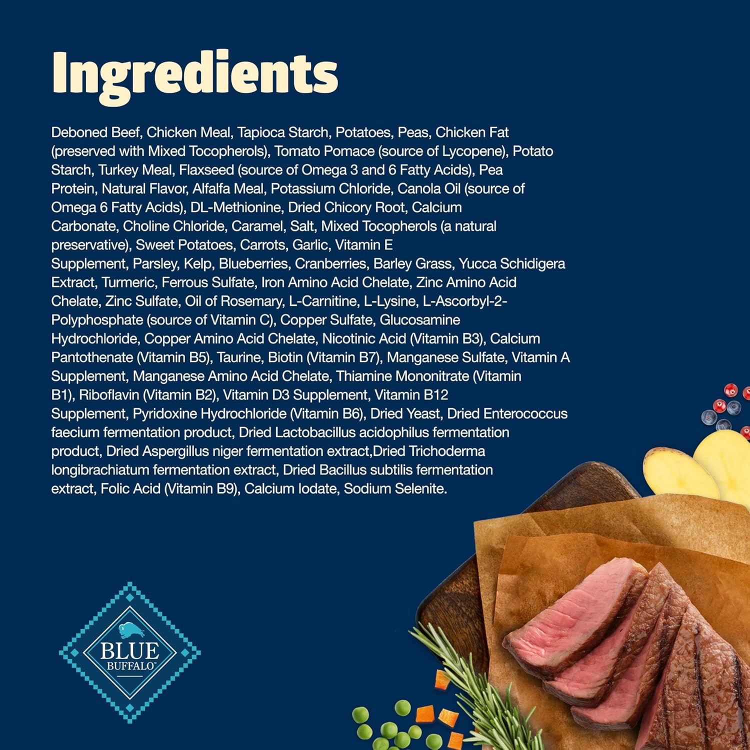 Blue Buffalo Freedom – Receta sin granos para perro, receta de carne de res, 4 libras