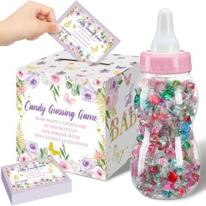 52 piezas geniales para juegos de baby shower, botella grande para juego de ducha, adivina cuántos caramelos, juegos de baby shower, juegos de 52 piezas geniales para juegos de baby shower, botella grande para juego de ducha, adivina cuántos caramelos, juegos de baby shower, juegos de