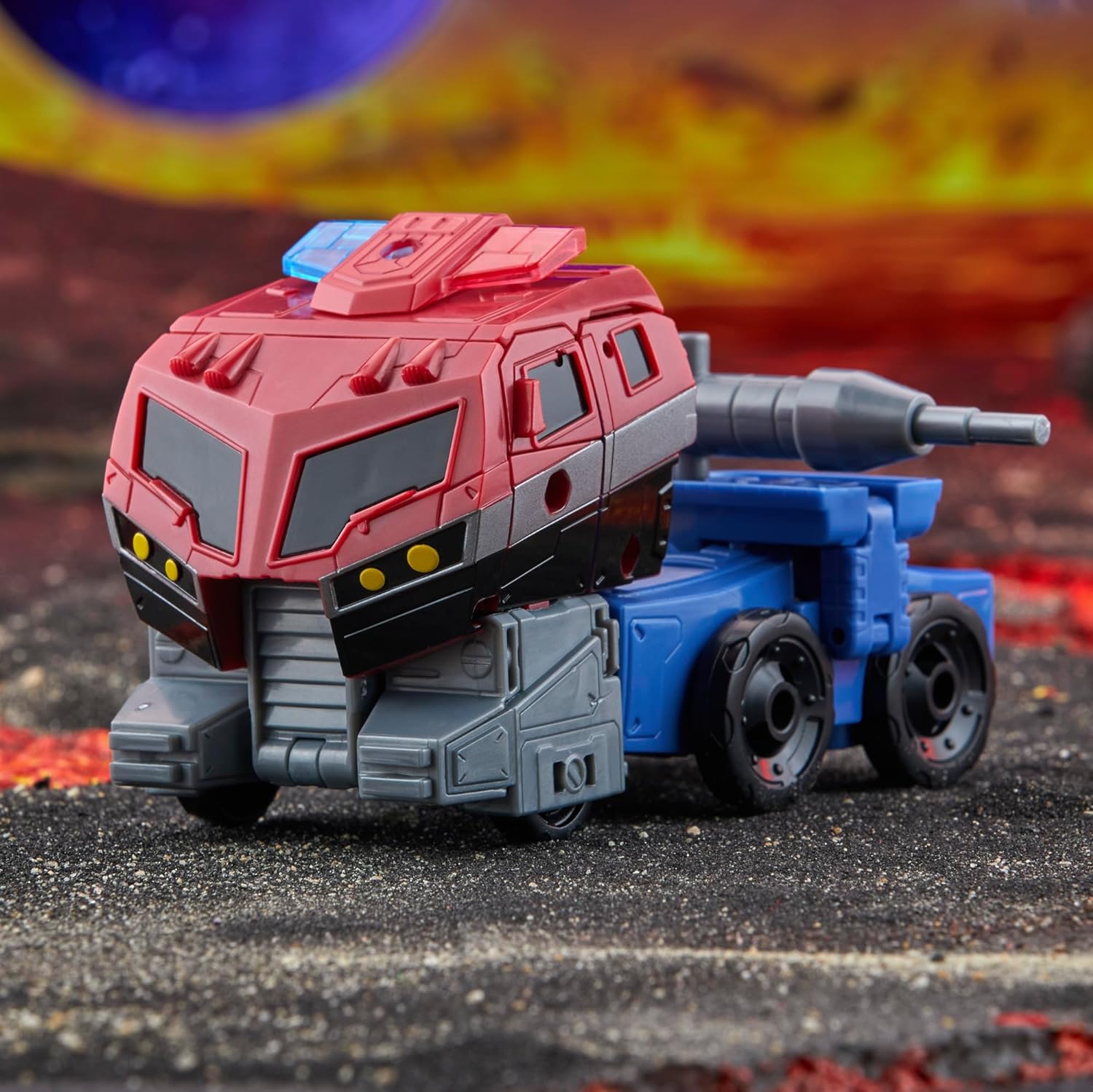 Transformers Legacy United Voyager Class Animated Universe Optimus Prime, figura de acción de conversión de 7 pulgadas, 8+