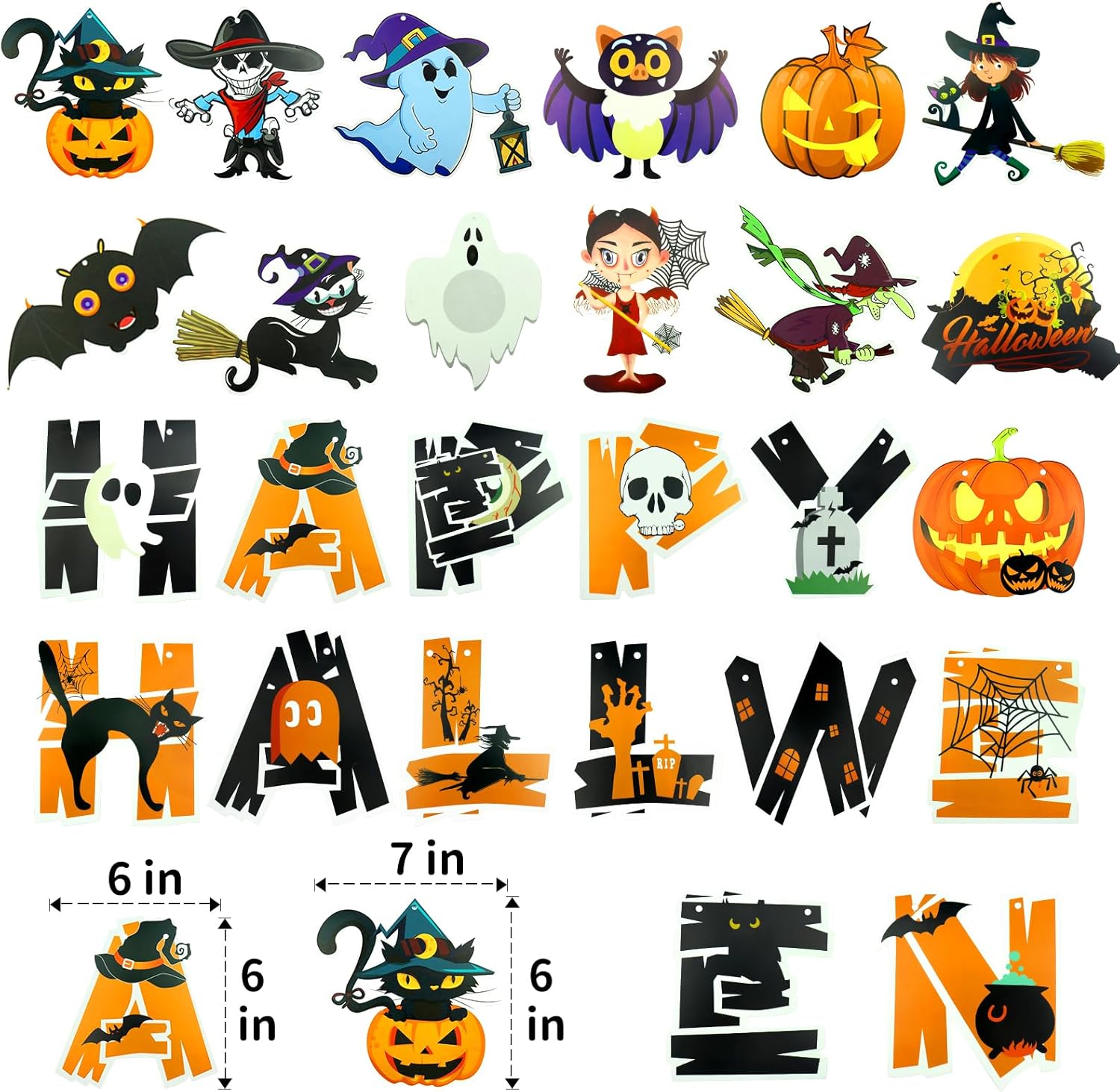 (62 piezas) Decoraciones de fiesta de Halloween para interiores, juego de decoración de globos de Halloween, decoración de globos para porche de