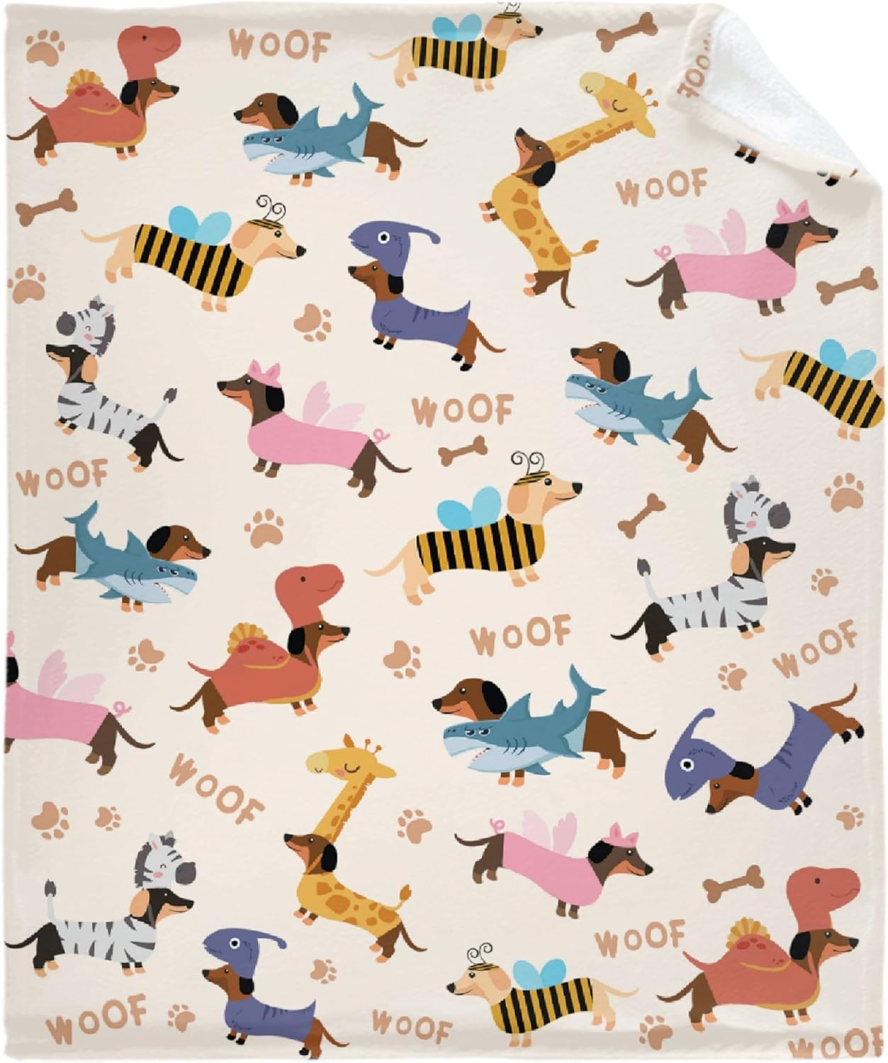Manta de perro salchicha para regalar a perros, manta de forro polar súper suave, acogedora manta de franela con aire acondicionado, regalos de