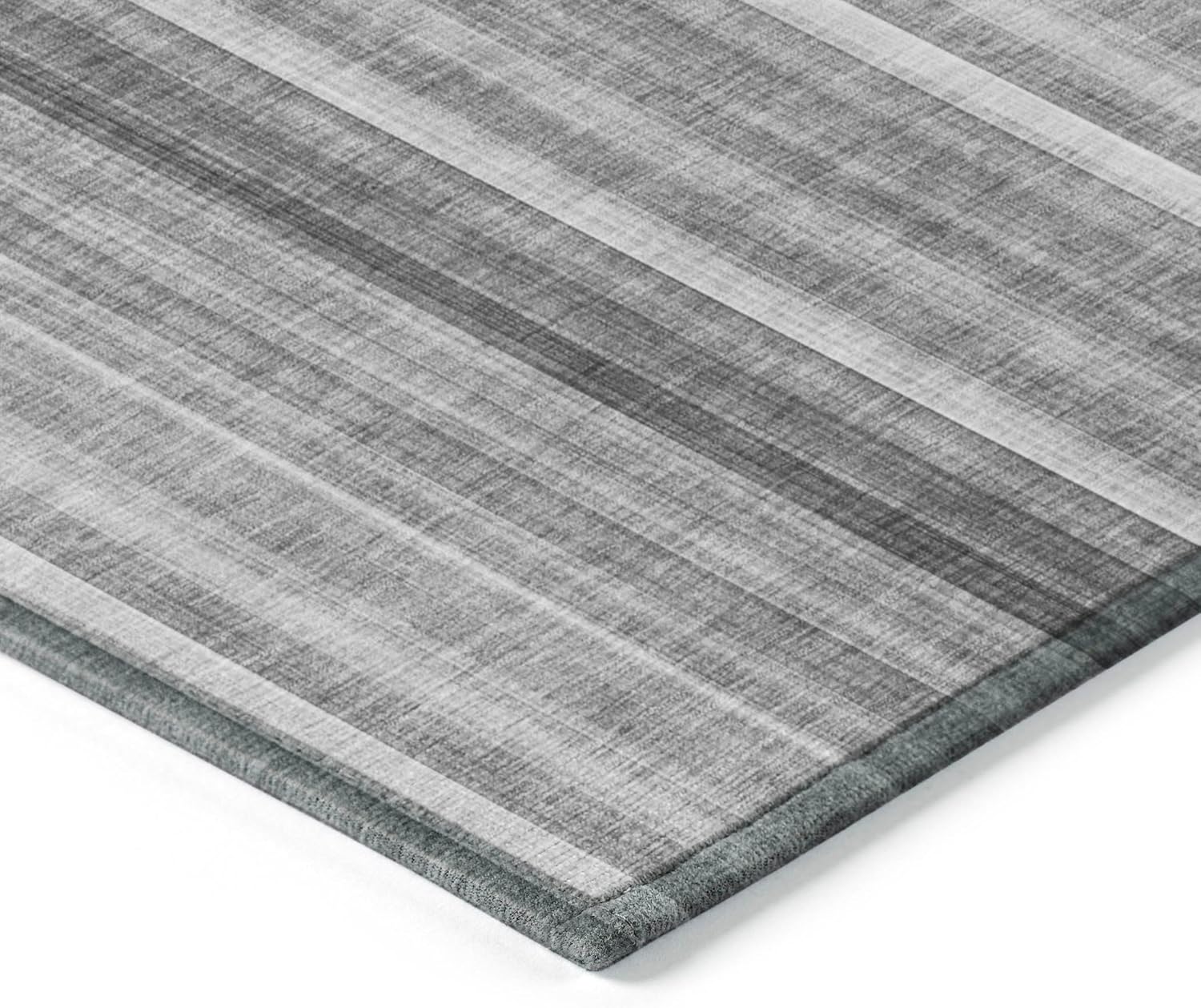 Chantille ACN543 – Alfombra gris de 3 x 5 pies, para interiores y exteriores, fácil de limpiar, lavable a máquina, no se desprende, para dormitorio,