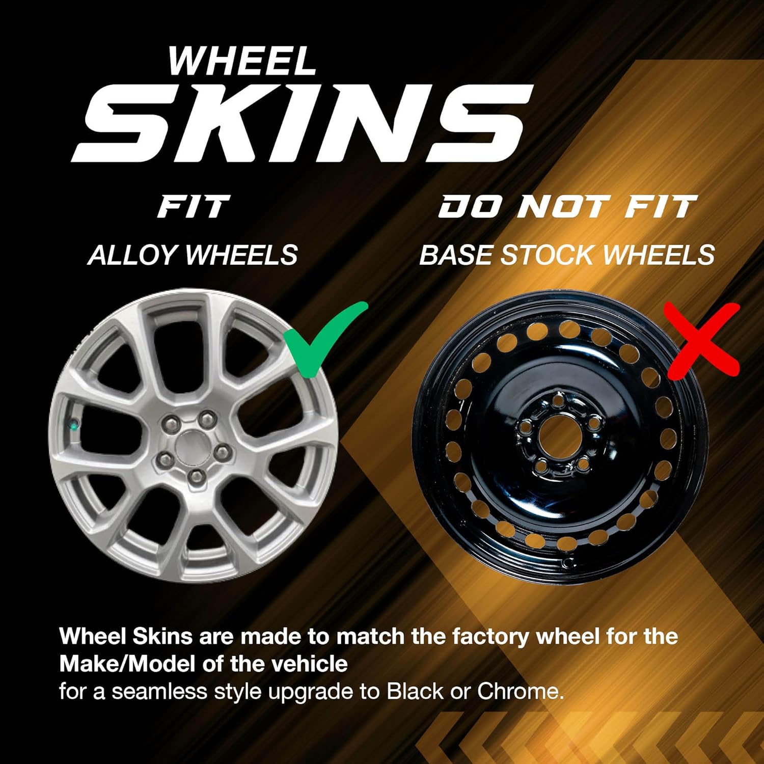 Juego de fundas de rueda negras brillantes de 17 pulgadas para Hyundai Tucson SESEL (2022-2024)  Tapacubos de plástico ABS duradero  Se adapta