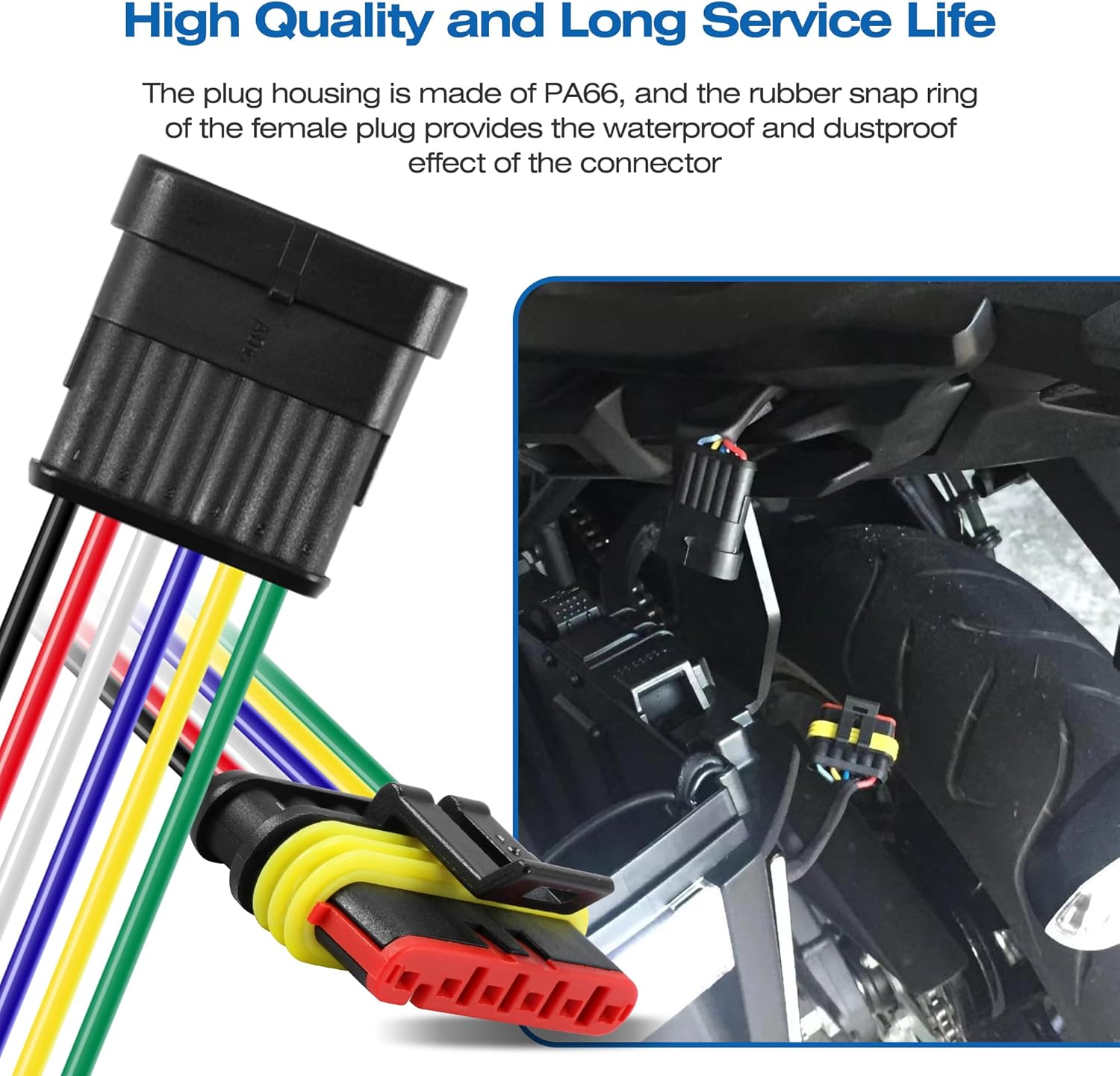 RDBS Kit de 5 conectores de cable eléctrico de 6 pines, enchufe macho y hembra impermeables de 6 vías para automóvil, camión, motocicleta, barco