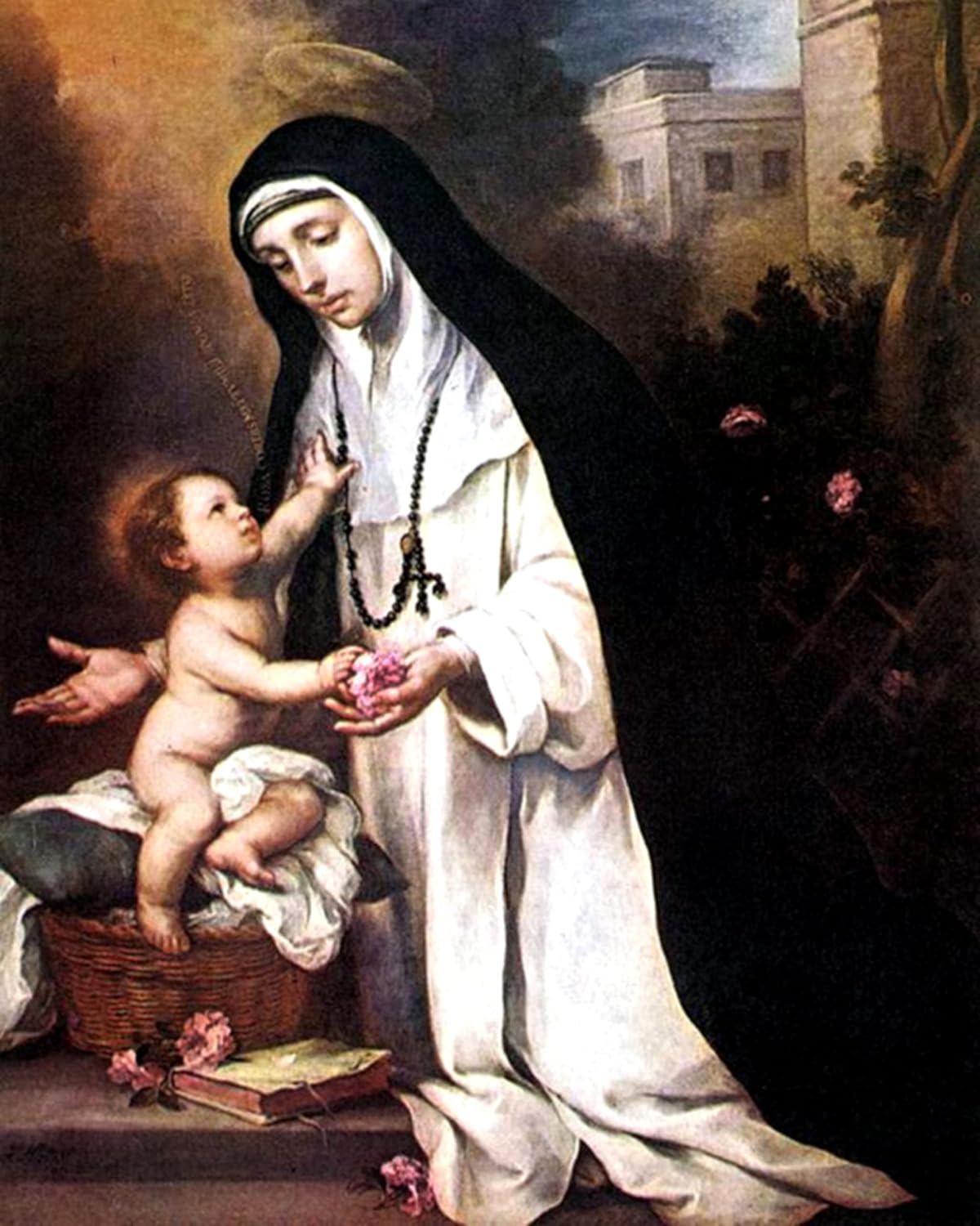Cuadro de impresión católica – Santa Rosa de Lima – 8″ x 10″ listo para ser enmarcado