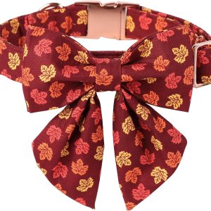 Maca Bates – Collar de perro de otoño con pajarita para perros, corbatín de marinero ajustable, lindos accesorios de regalo de otoño para cachorros Maca Bates – Collar de perro de otoño con pajarita para perros, corbatín de marinero ajustable, lindos accesorios de regalo de otoño para cachorros